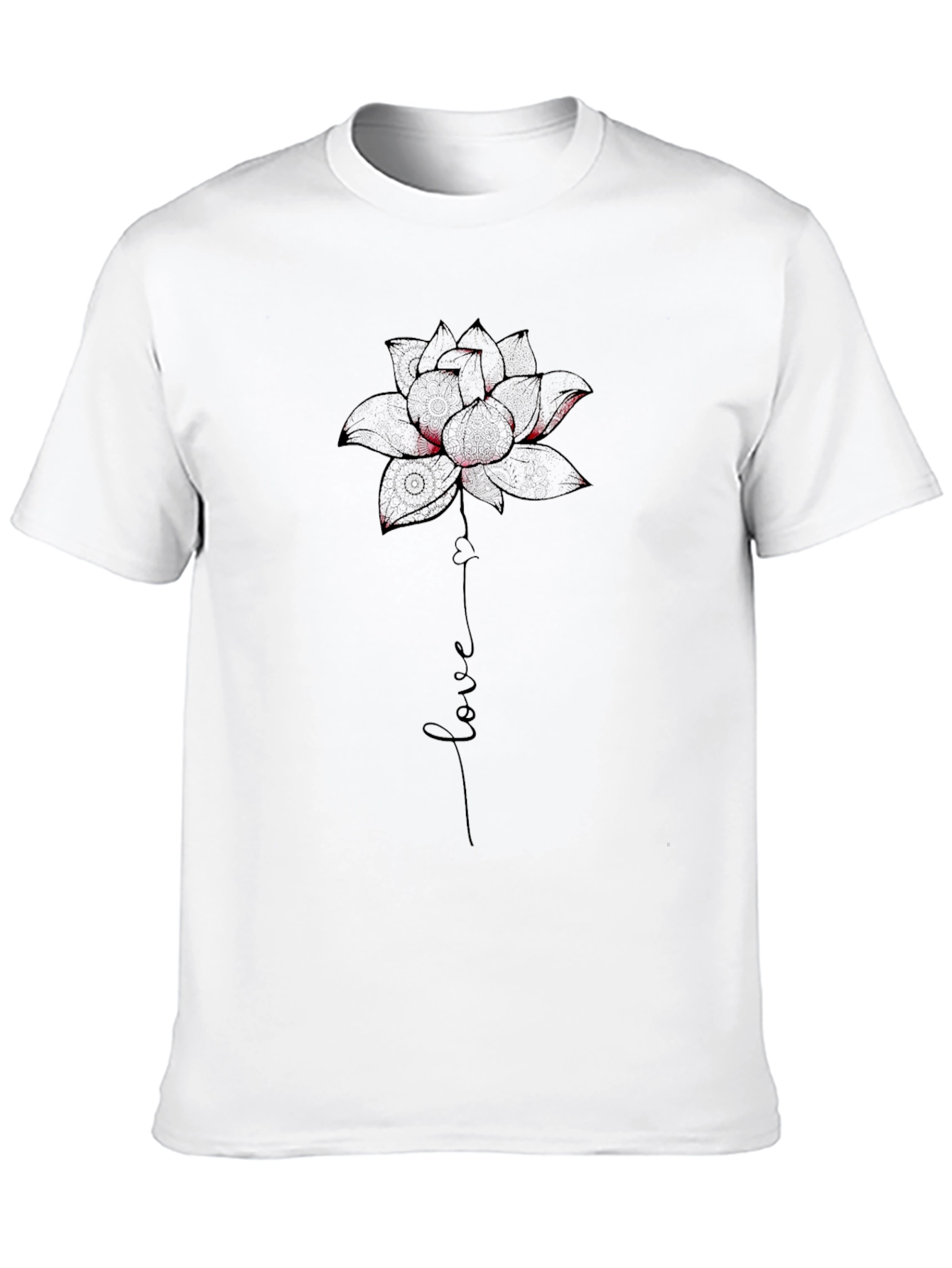Lotus Love Graphic T-Shirt - Black