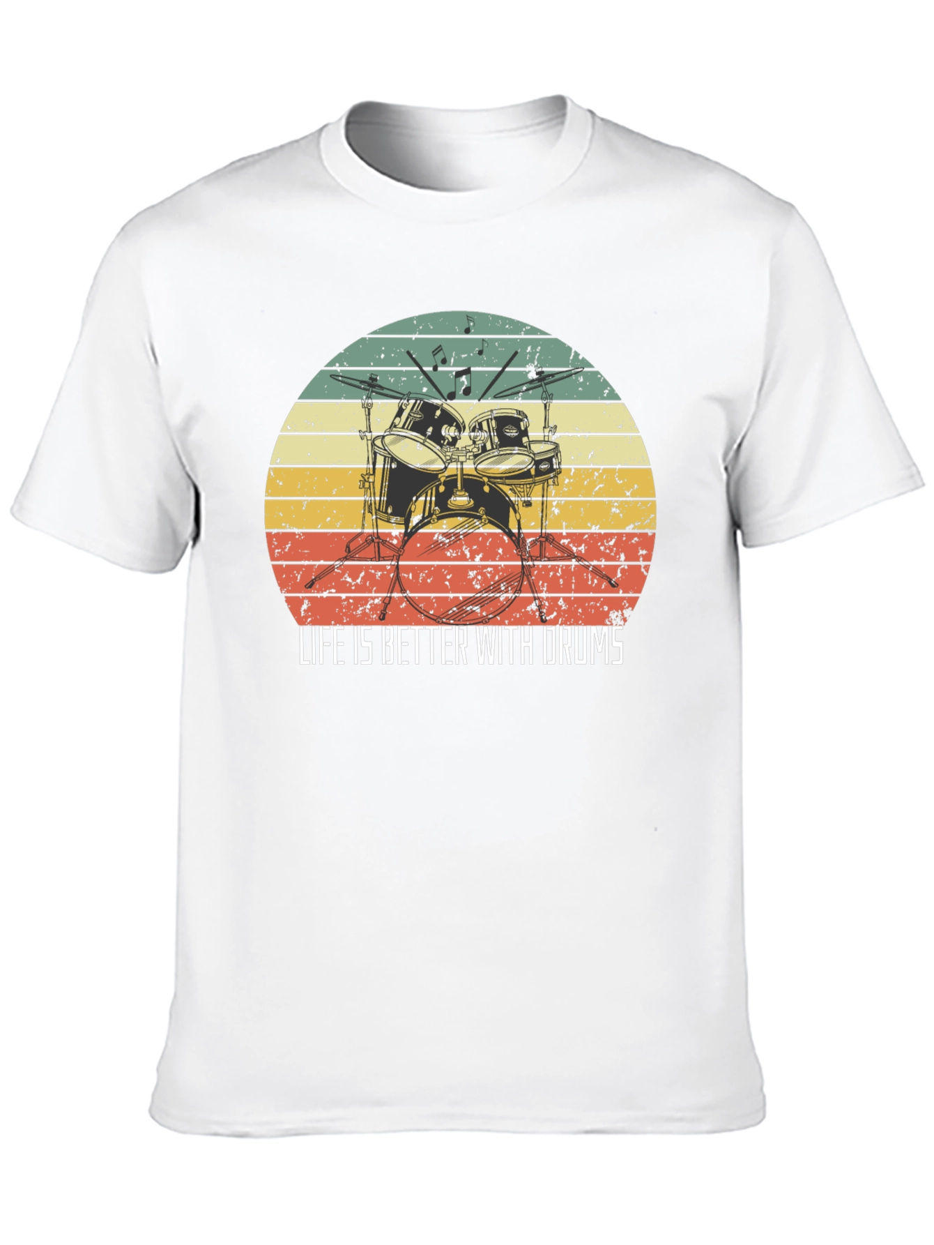 Life is Better With Drums Black T-Shirt