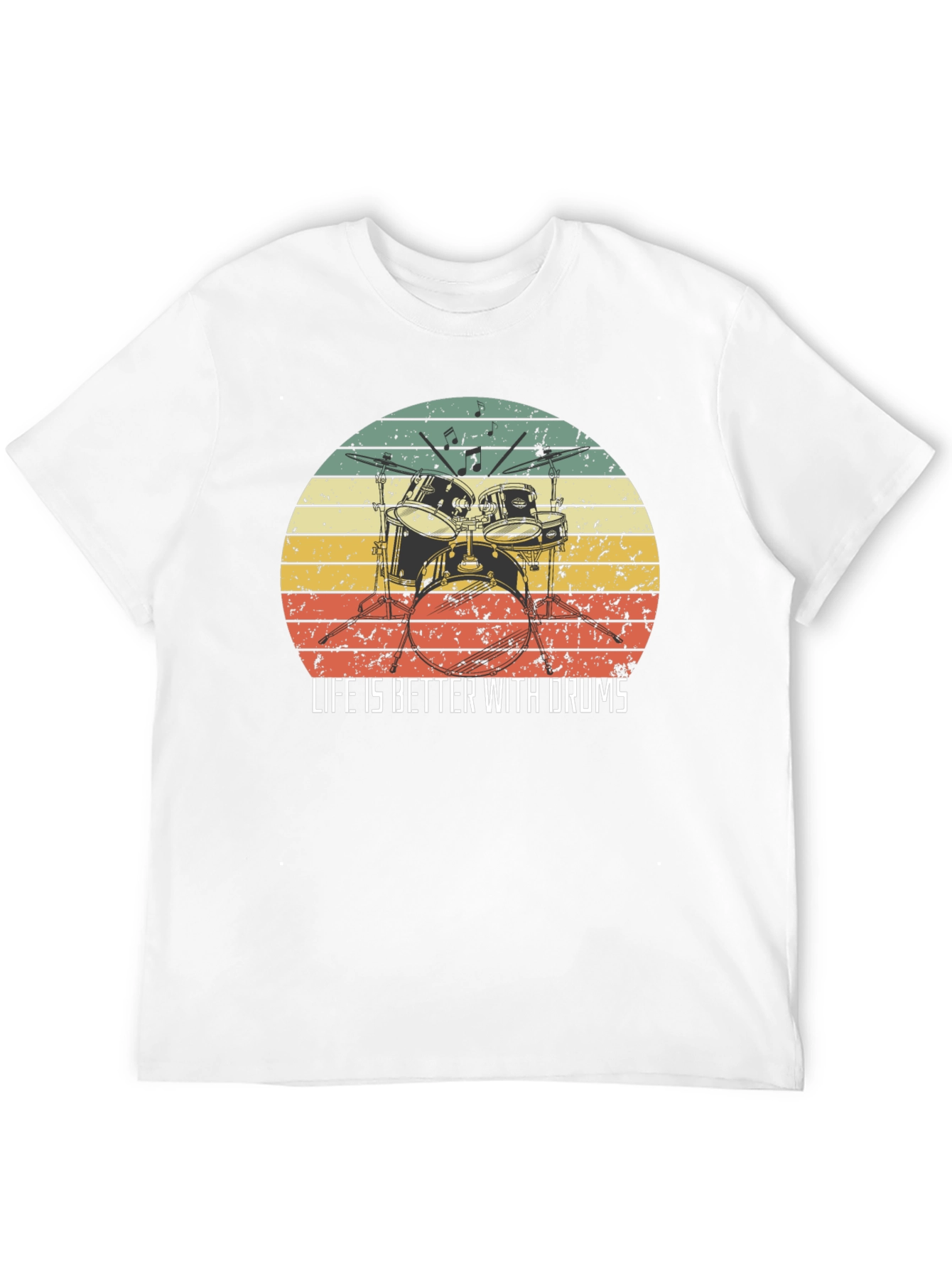 Life is Better With Drums Black T-Shirt