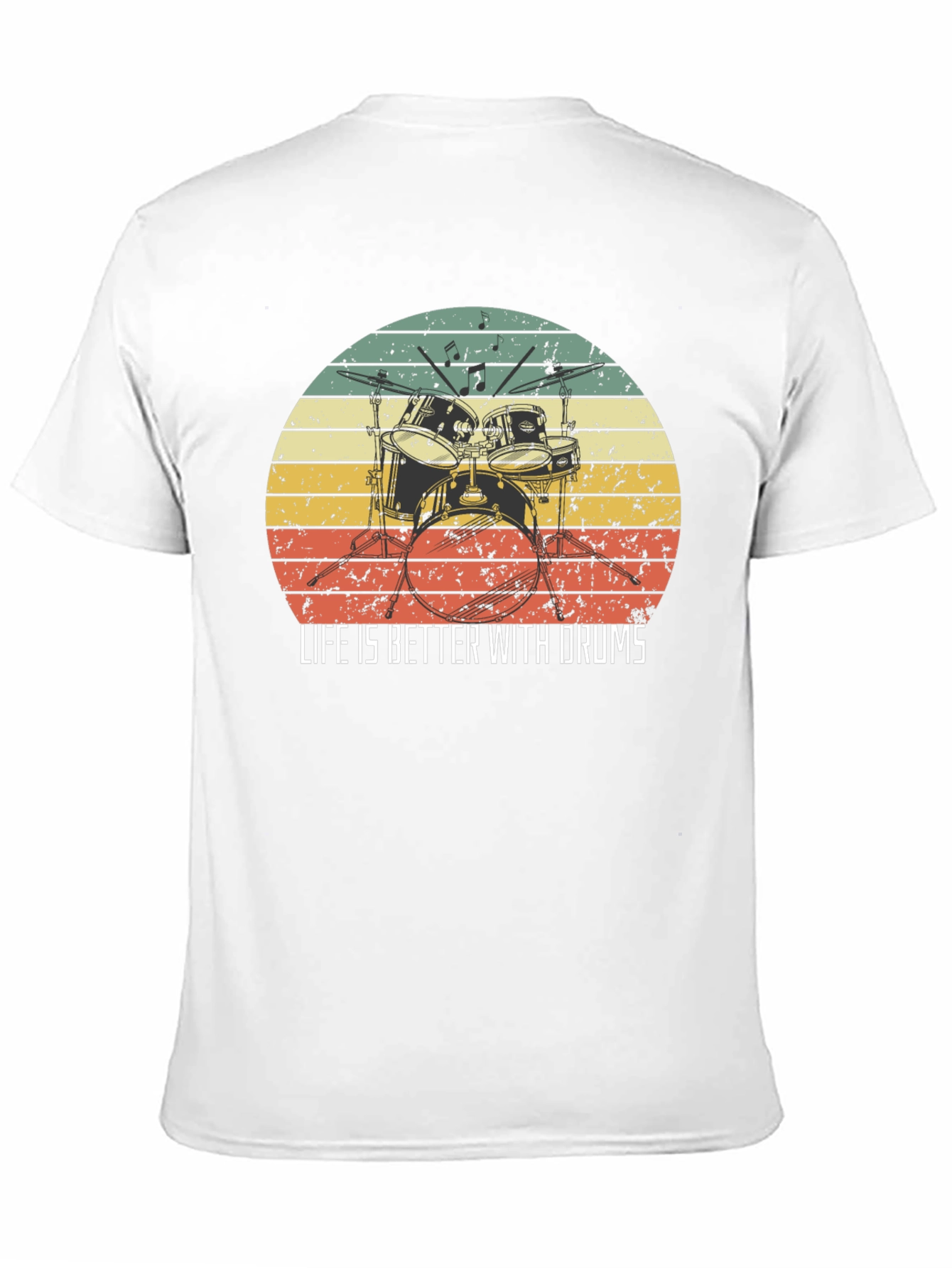 Life is Better With Drums Black T-Shirt