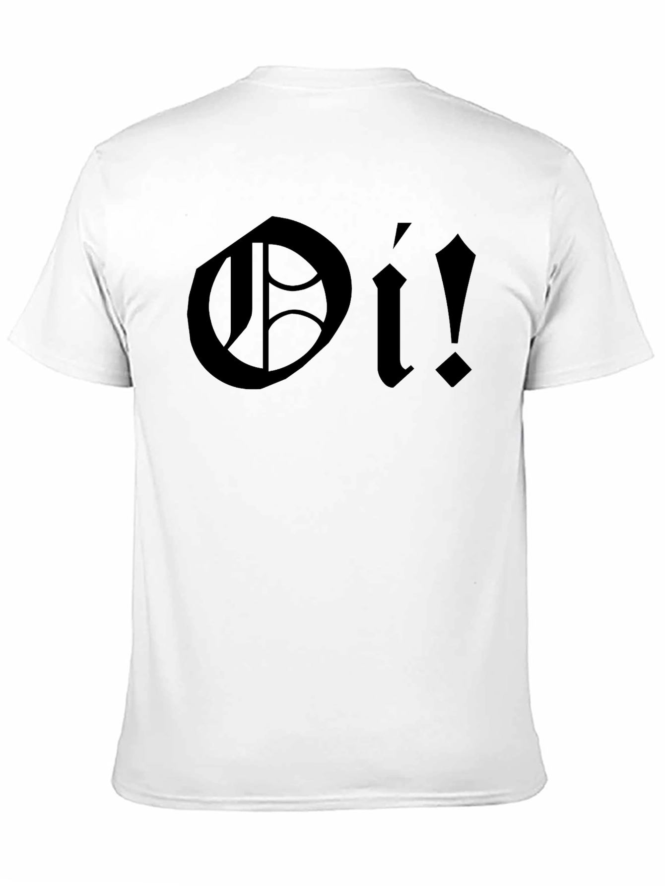 Oi! Black Graphic T-Shirt - Bold Punk Rock Style