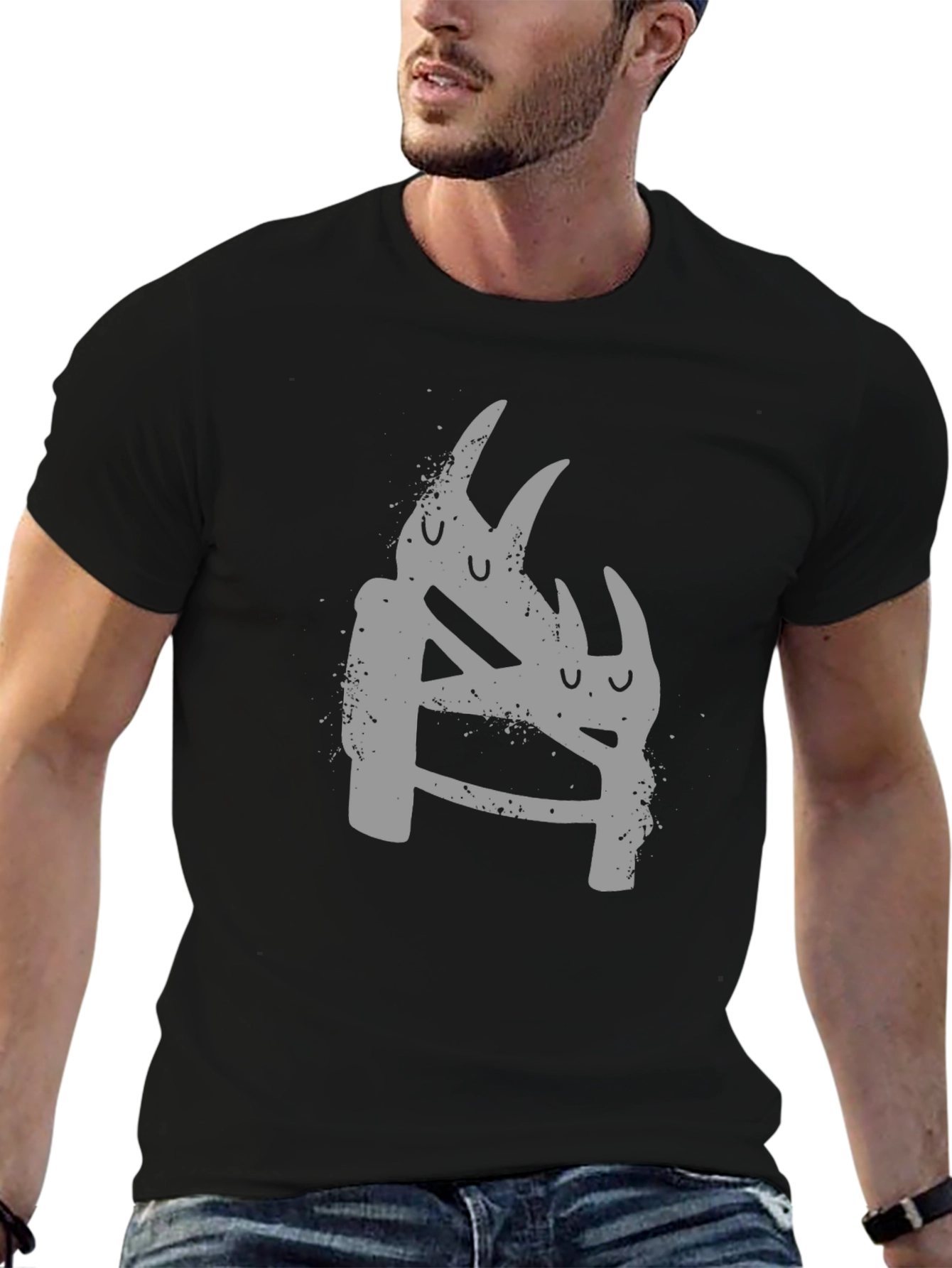 Graphic Print Crew Neck T-Shirt