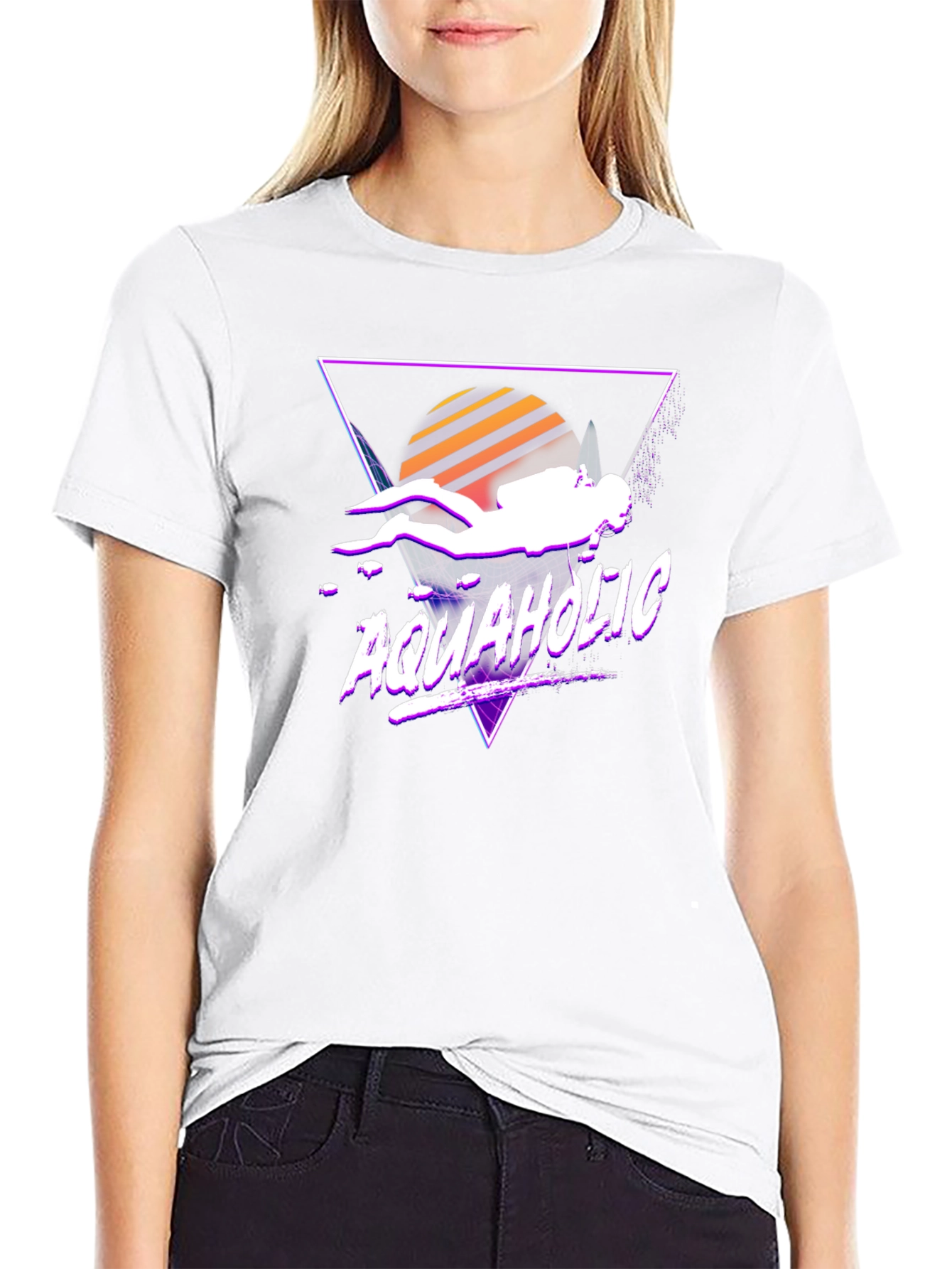 Aquaholic Scuba Diver Graphic Tee - Retro Style