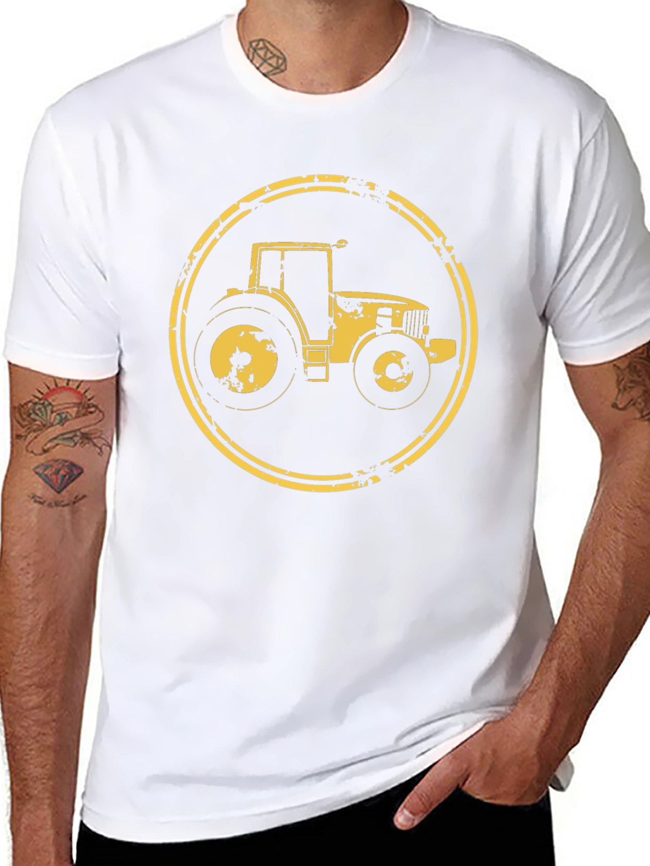 Distressed Tractor Graphic Tee