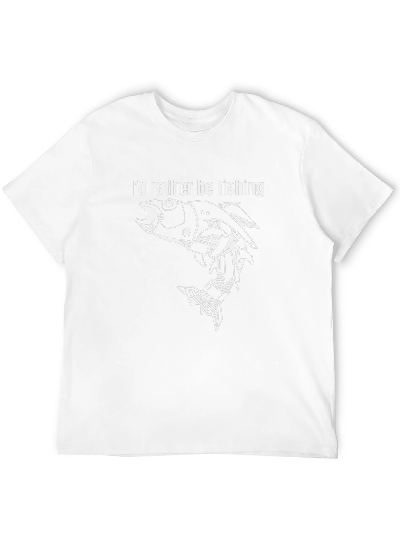 Id Rather Be Fishing T-Shirt - Black Graphic Print