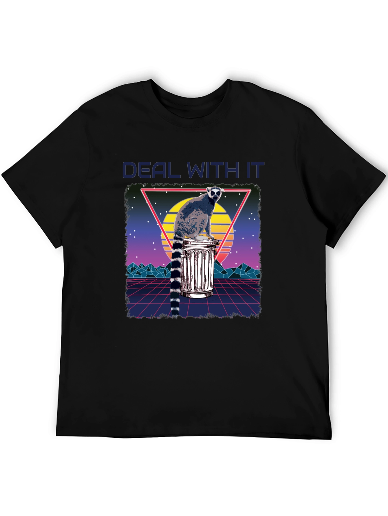 Retro Lemur Deal With It Graphic Tee