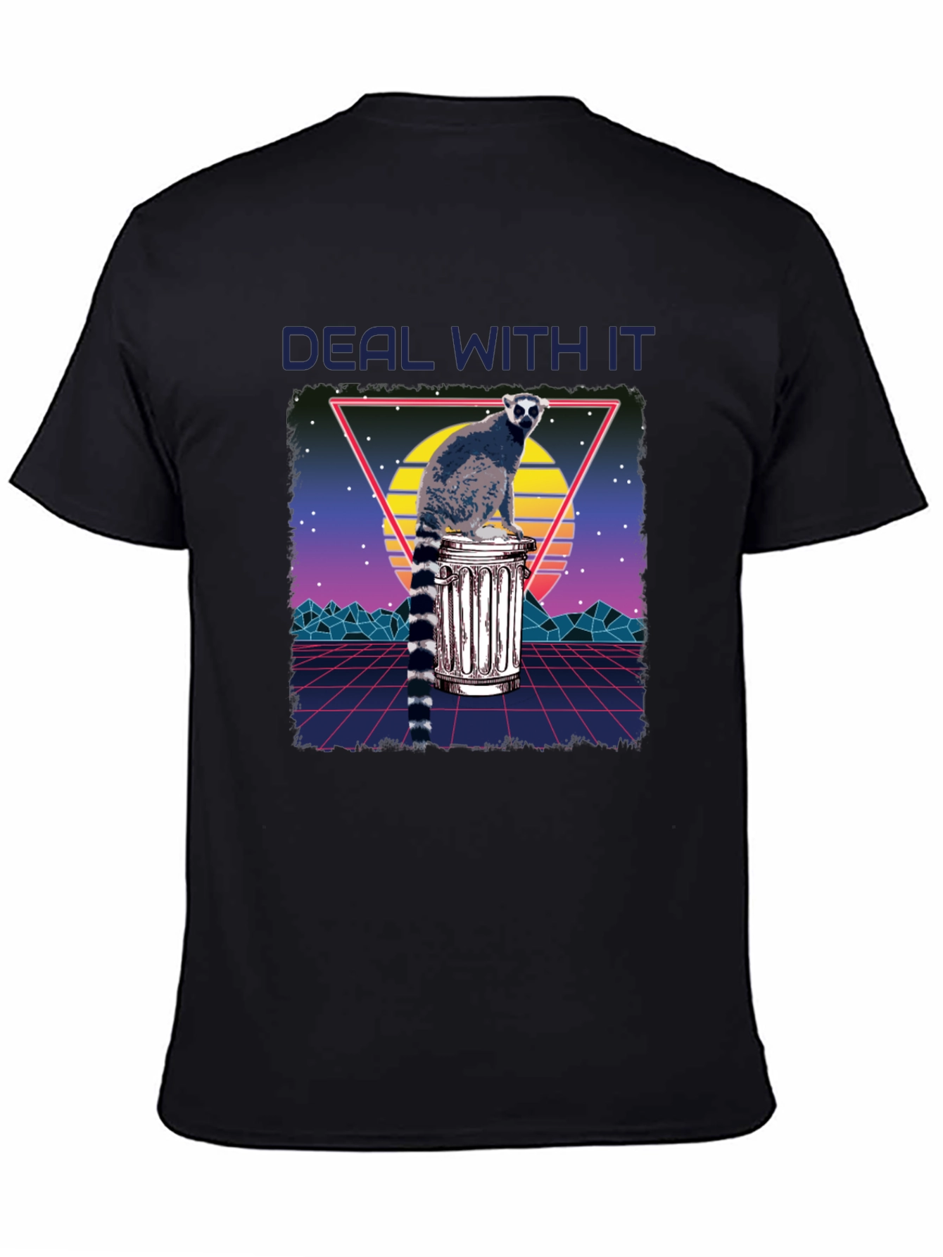 Retro Lemur Deal With It Graphic Tee