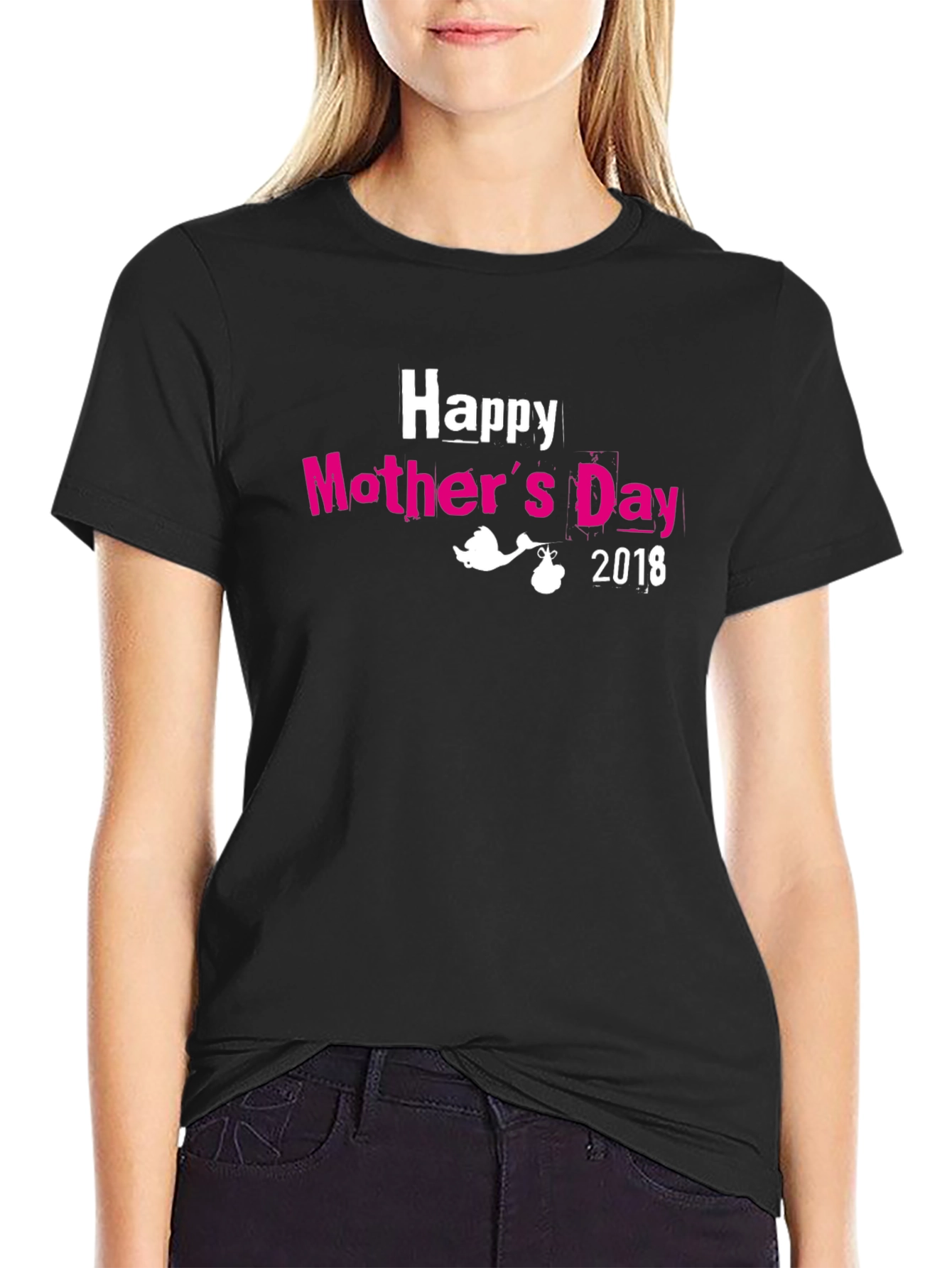 Happy Mothers Day 2018 Black T-Shirt