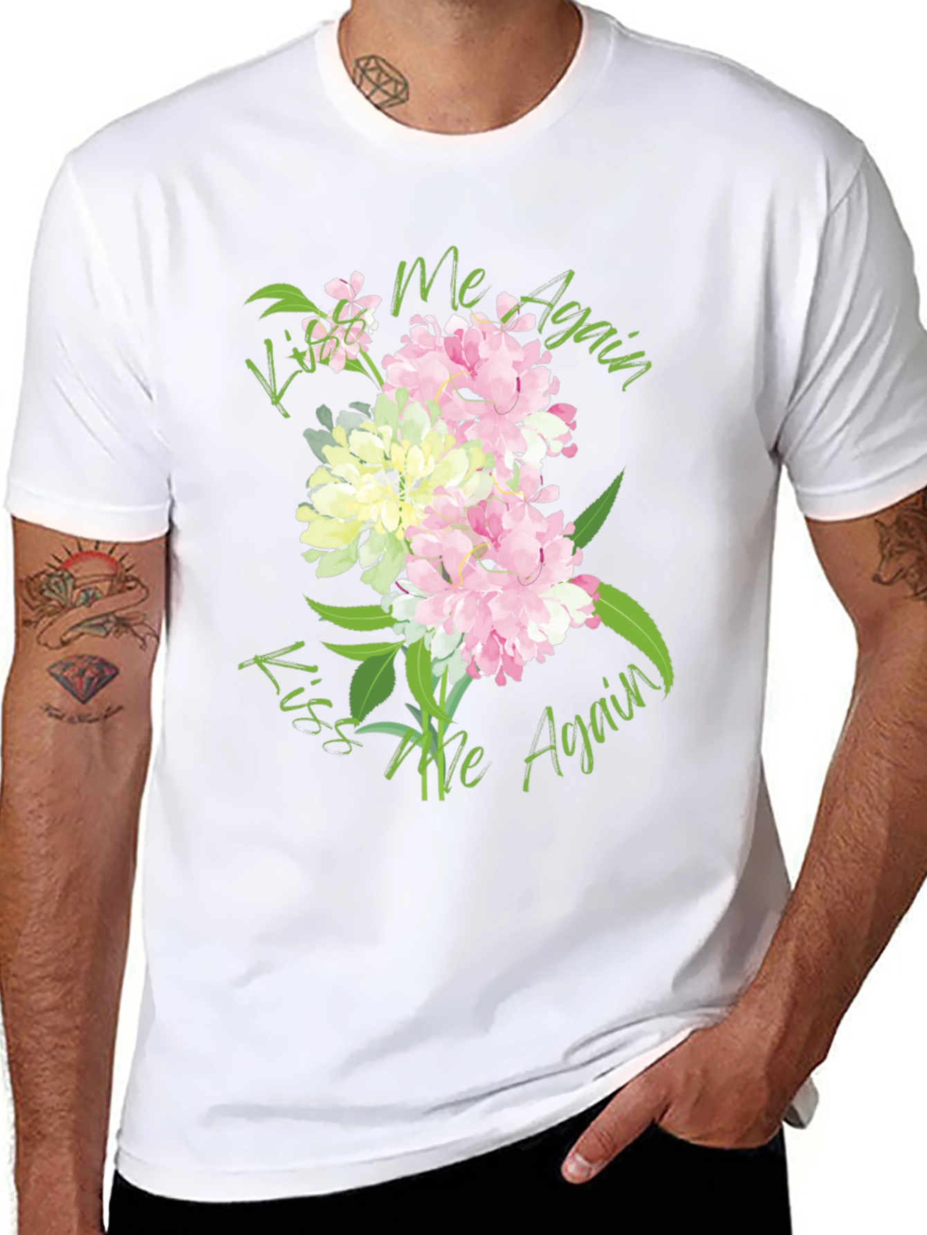 Kiss Me Again Floral Graphic T-Shirt