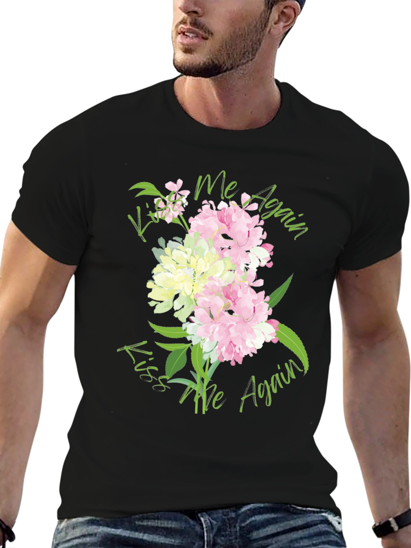 Kiss Me Again Floral Graphic T-Shirt