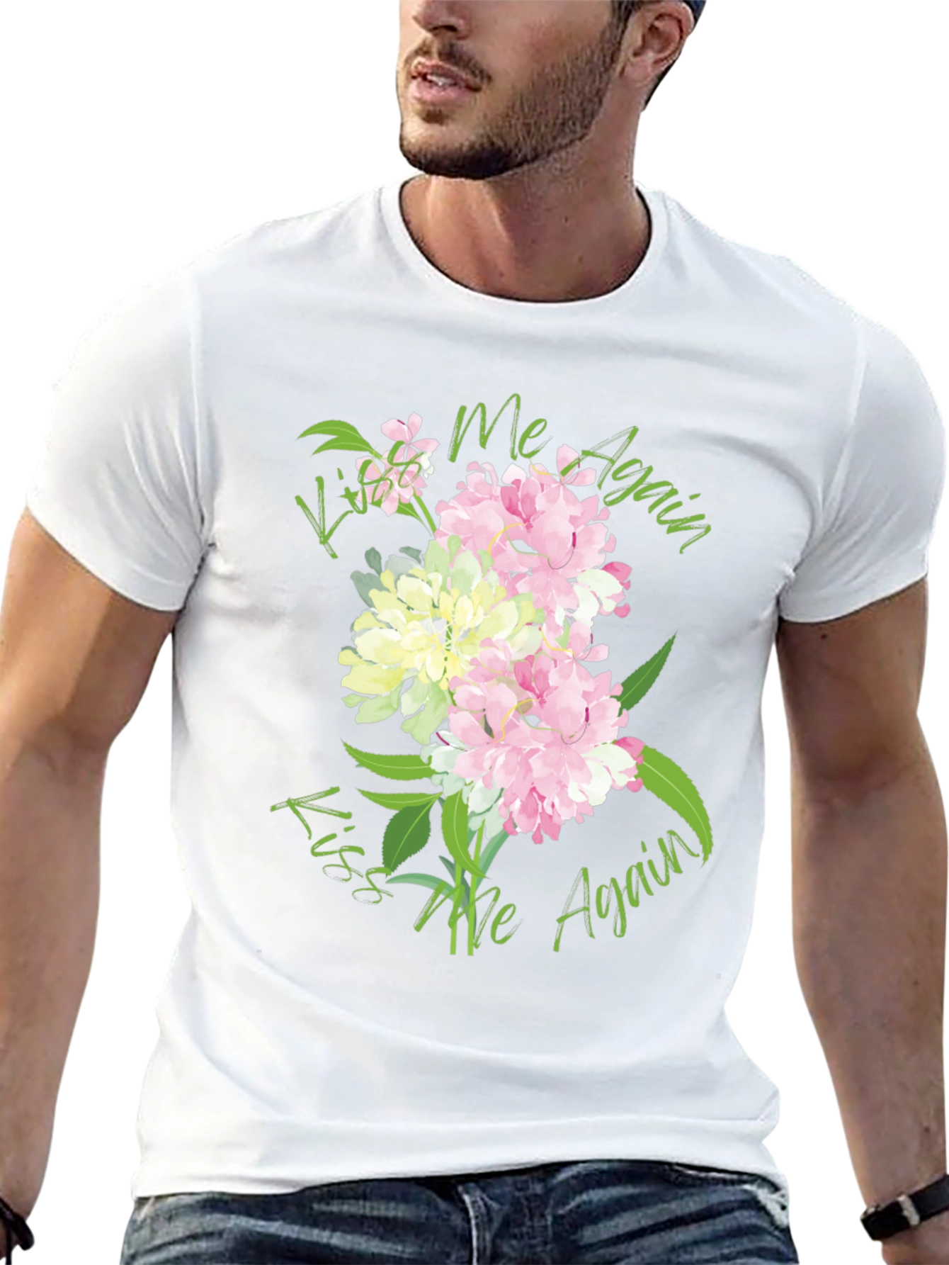 Kiss Me Again Floral Graphic T-Shirt