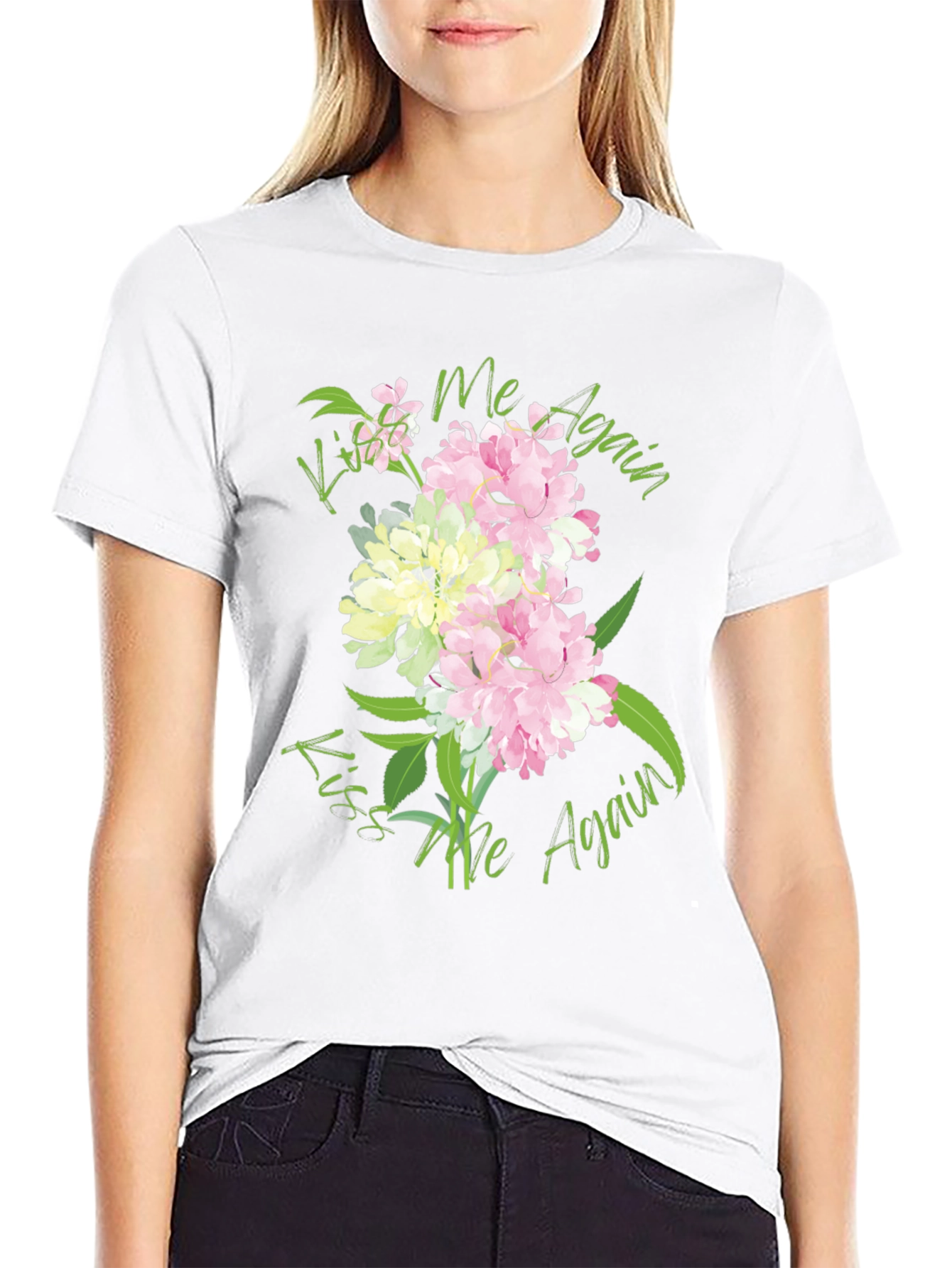 Kiss Me Again Floral Graphic T-Shirt