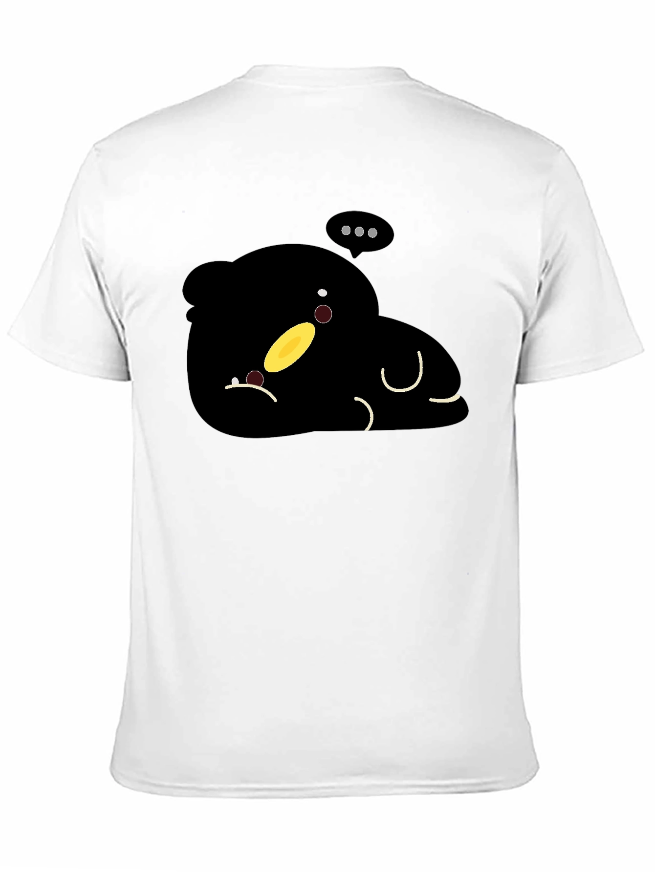 Cute Cartoon Character Black T-Shirt