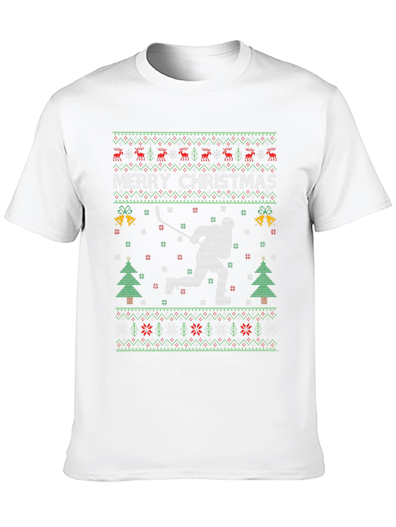 Merry Christmas Hockey Ugly Sweater T-Shirt