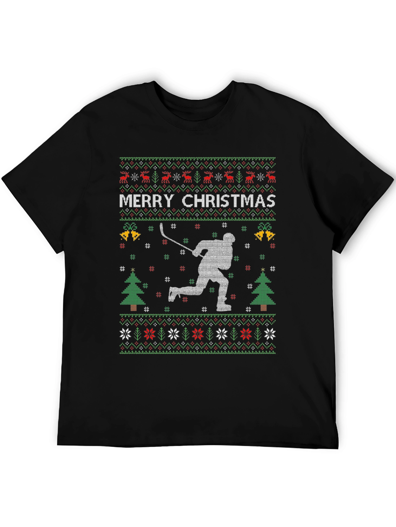 Merry Christmas Hockey Ugly Sweater T-Shirt