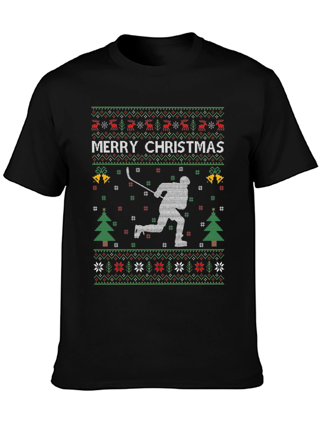 Merry Christmas Hockey Ugly Sweater T-Shirt