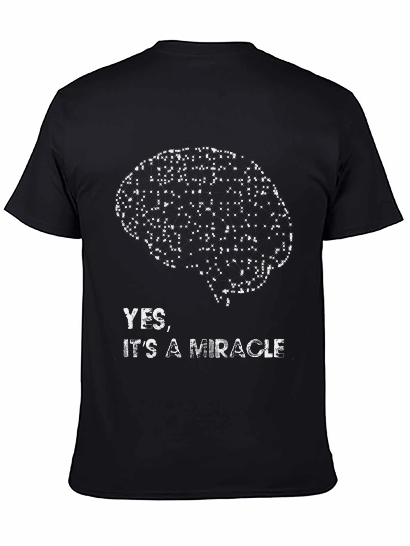 Brain Graphic Tee - Yes Its a Miracle T-Shirt
