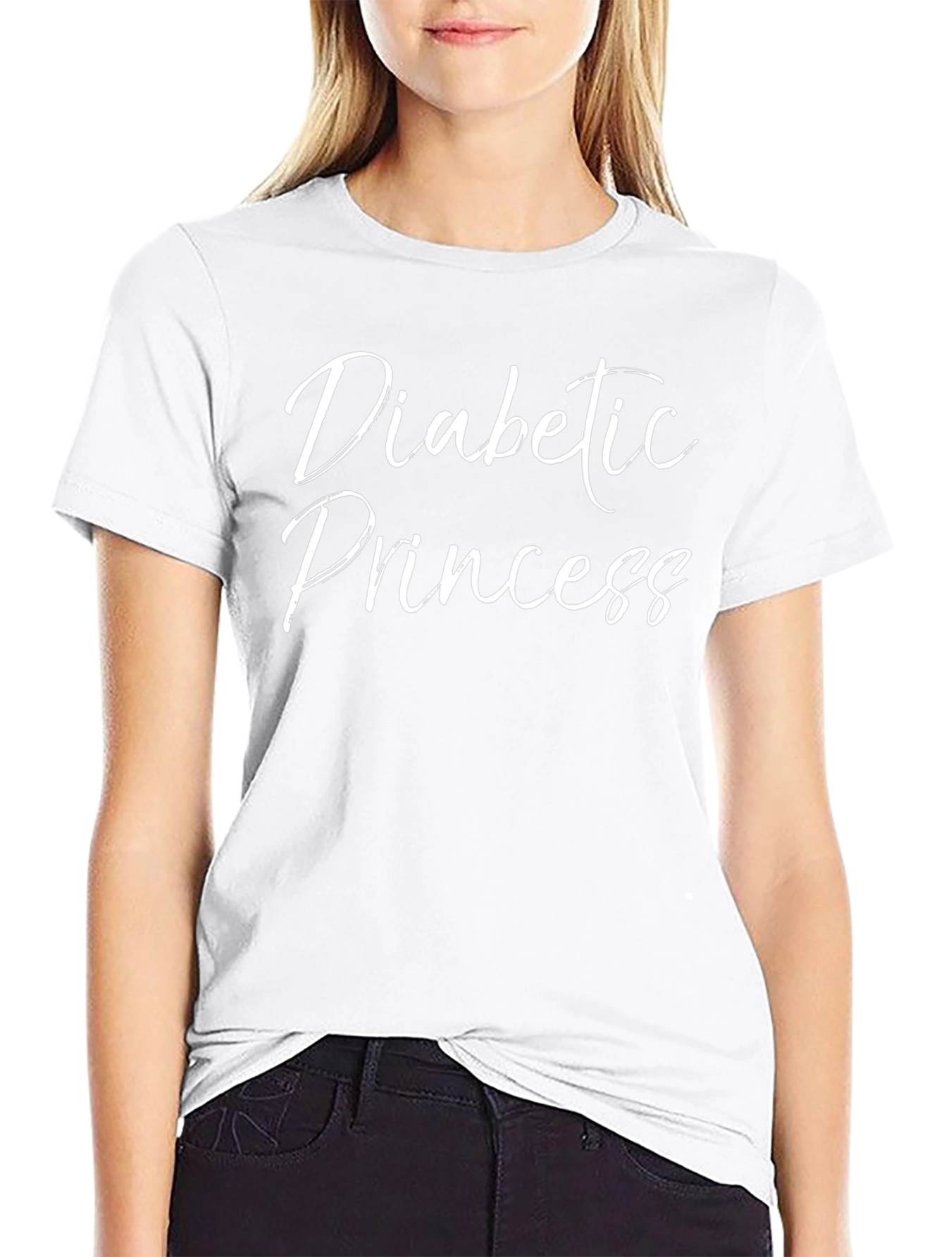 Diabetic Princess Black T-Shirt