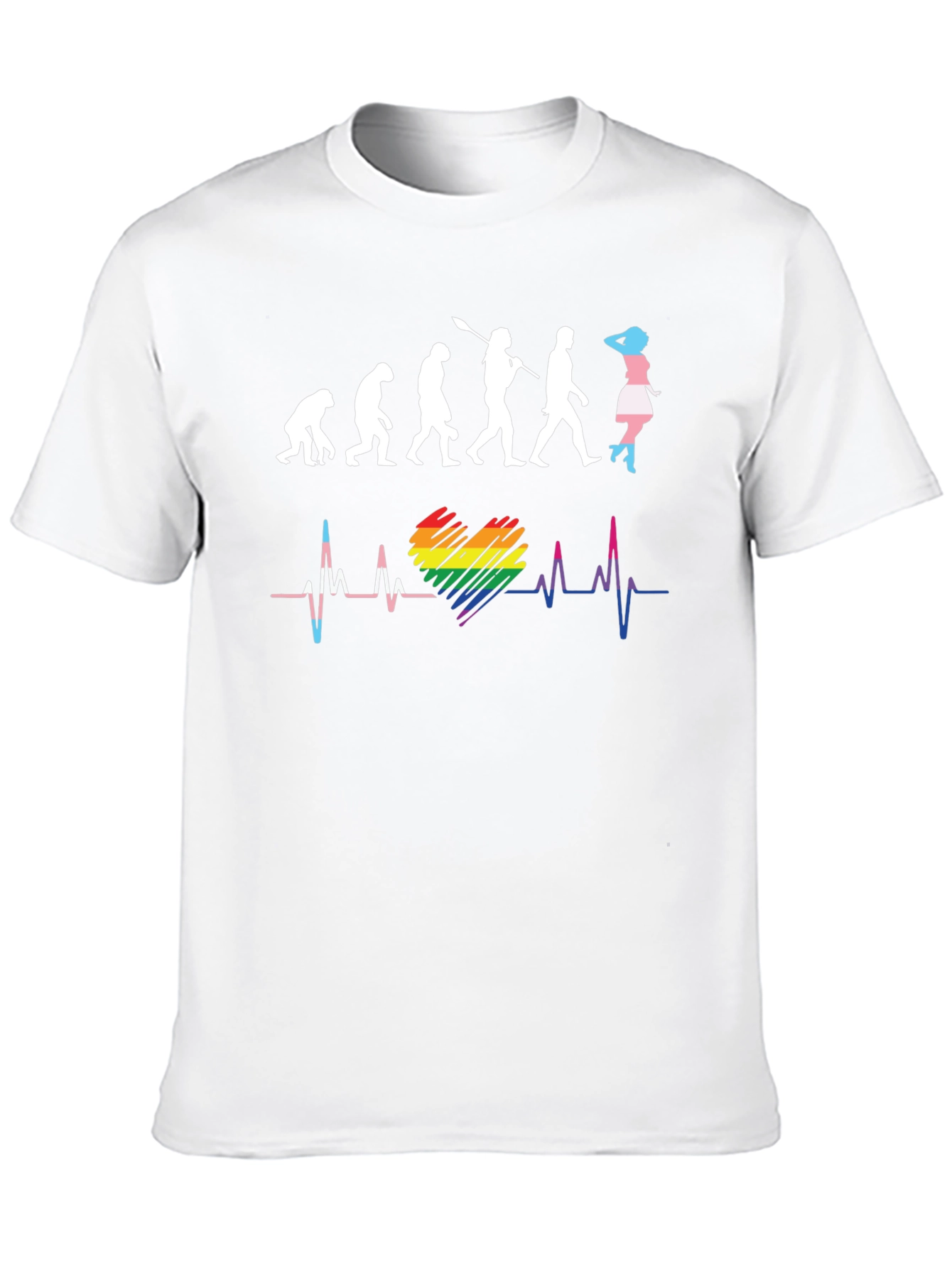 LGBTQ+ Evolution Heartbeat Graphic T-Shirt