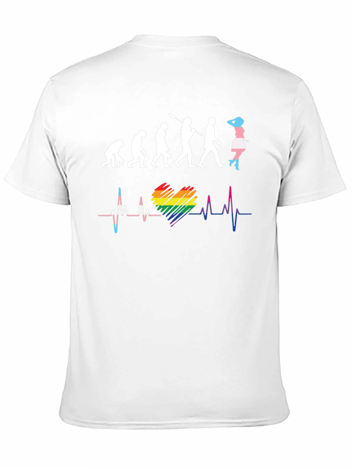 LGBTQ+ Evolution Heartbeat Graphic T-Shirt