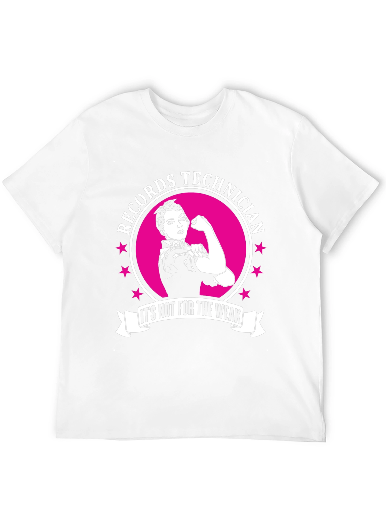 Records Technician: Strong Woman Black T-Shirt