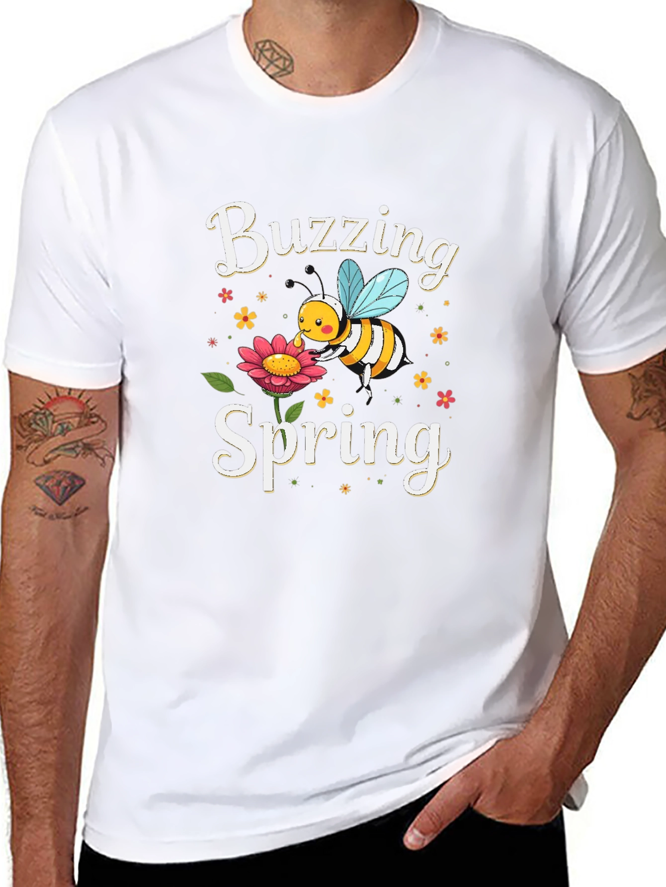 Buzzing Spring Bee Graphic Tee