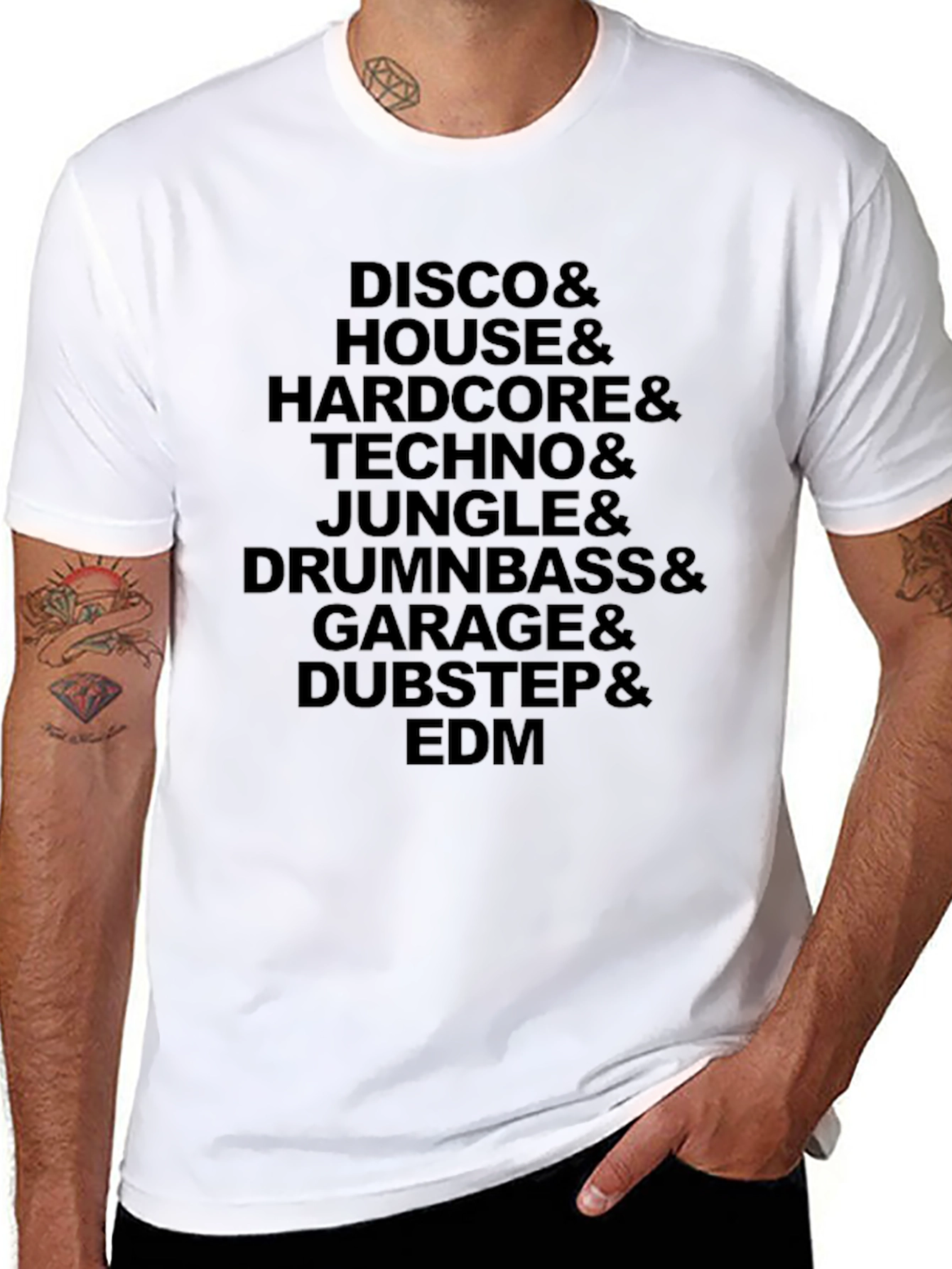 Music Genre Graphic Tee - Disco to EDM