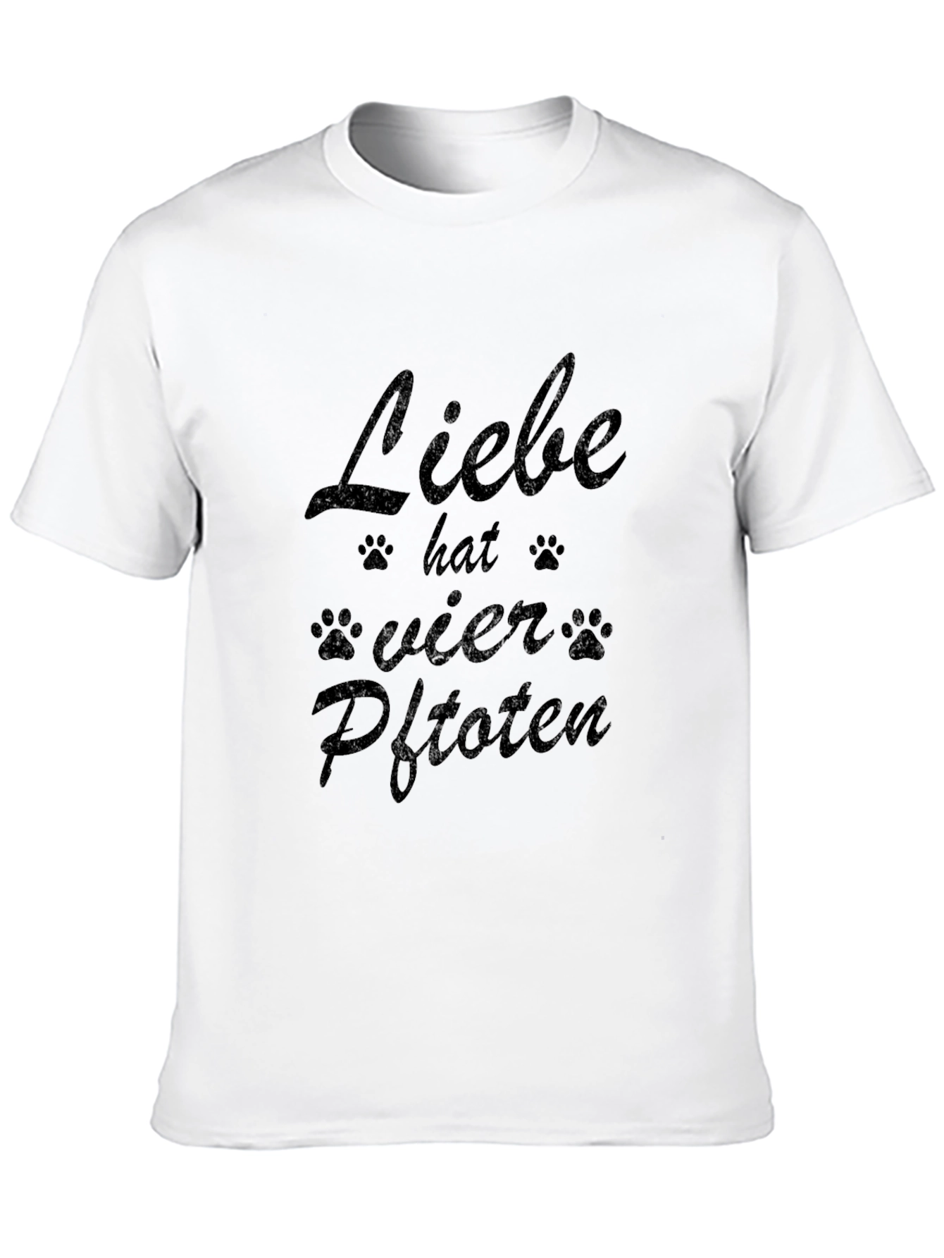 Liebe hat vier Pfoten Black T-Shirt