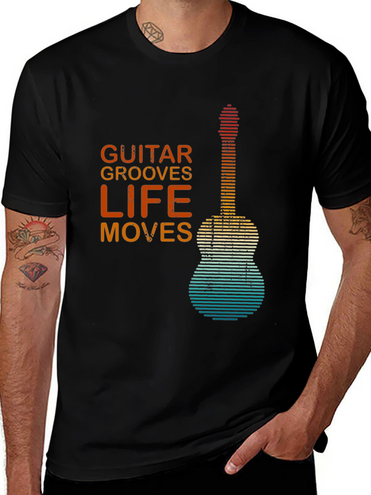 Guitar Grooves Life Moves Graphic T-Shirt