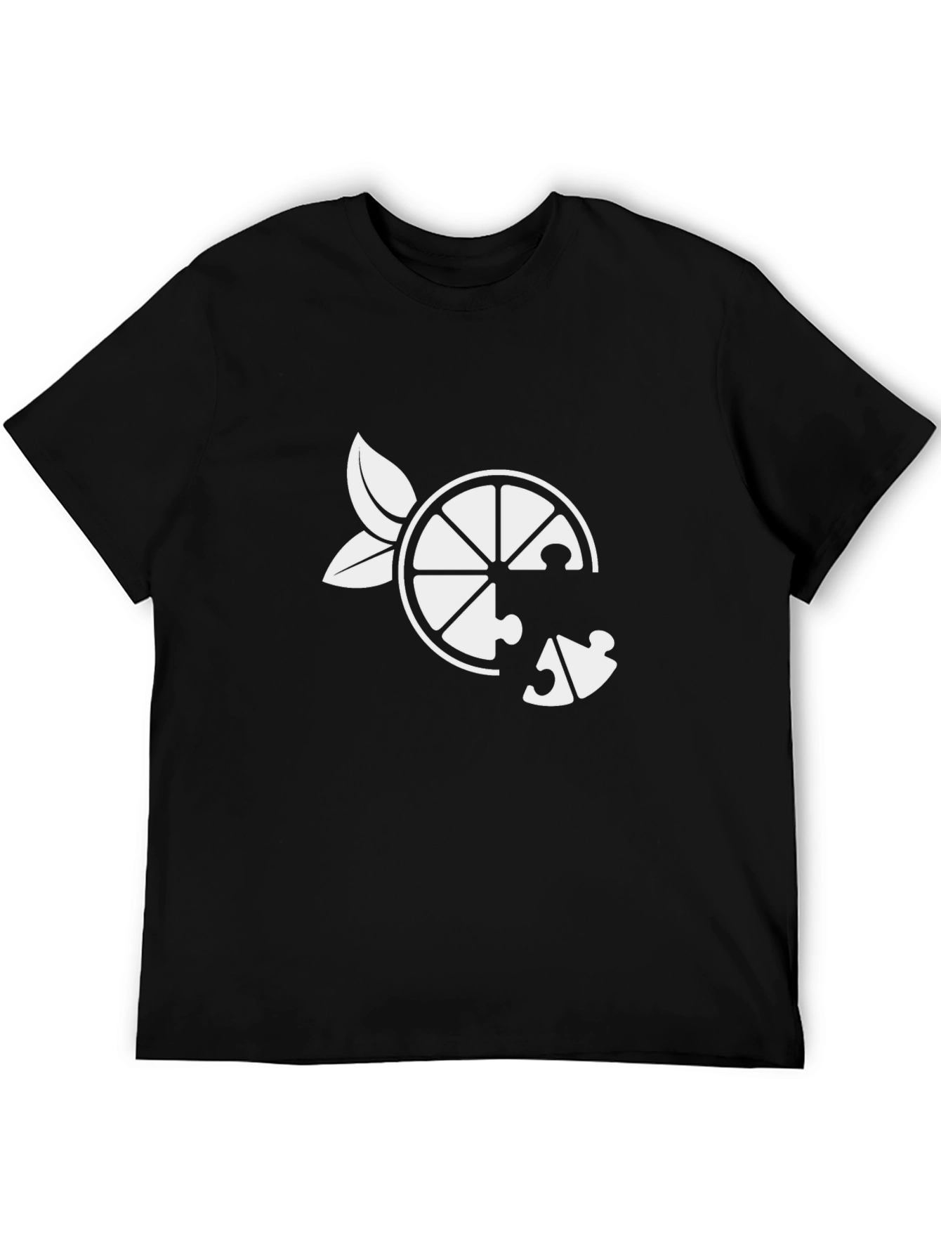 Puzzle Piece Orange Graphic T-Shirt