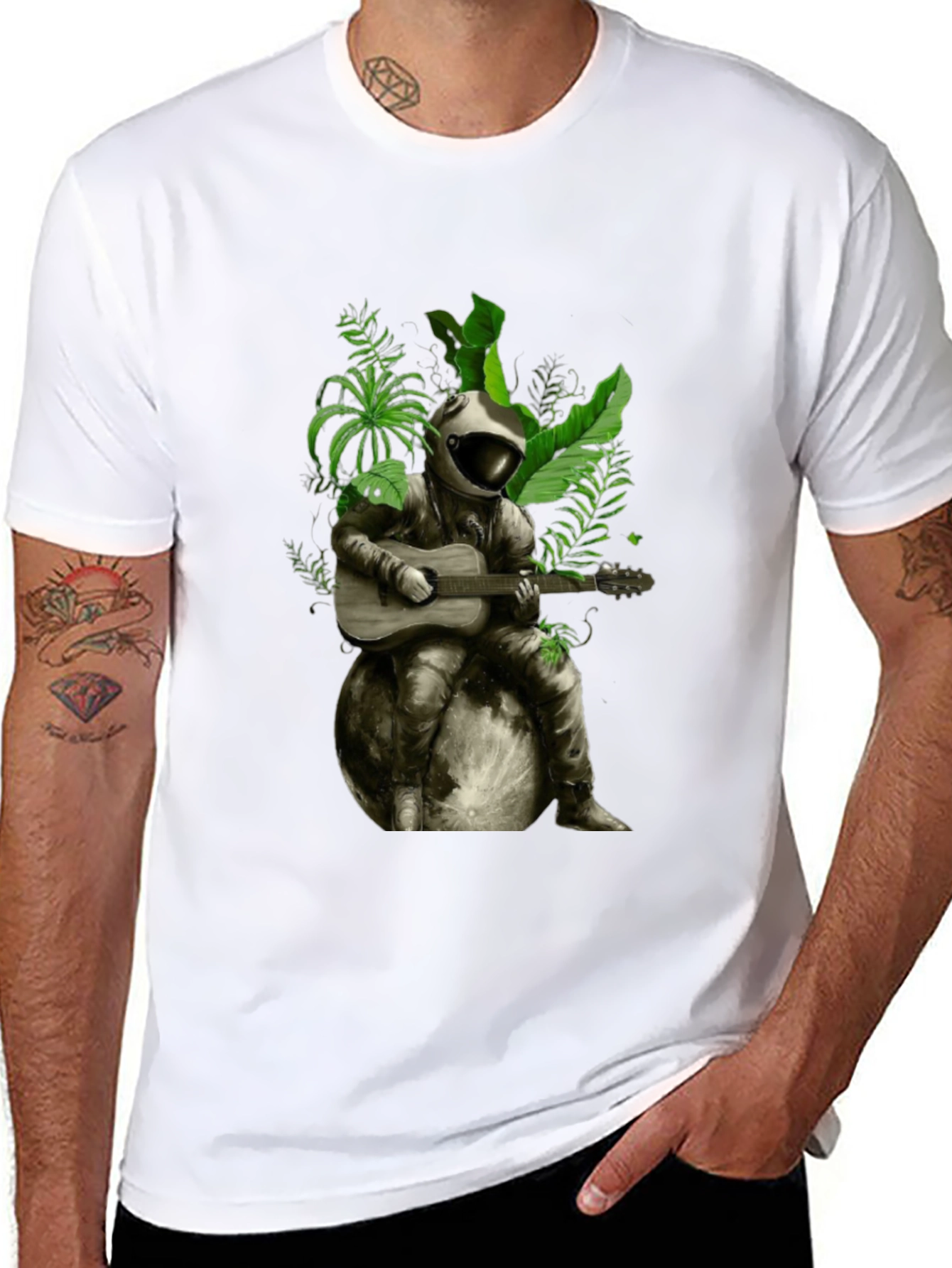 Astronaut Guitarist Graphic T-Shirt