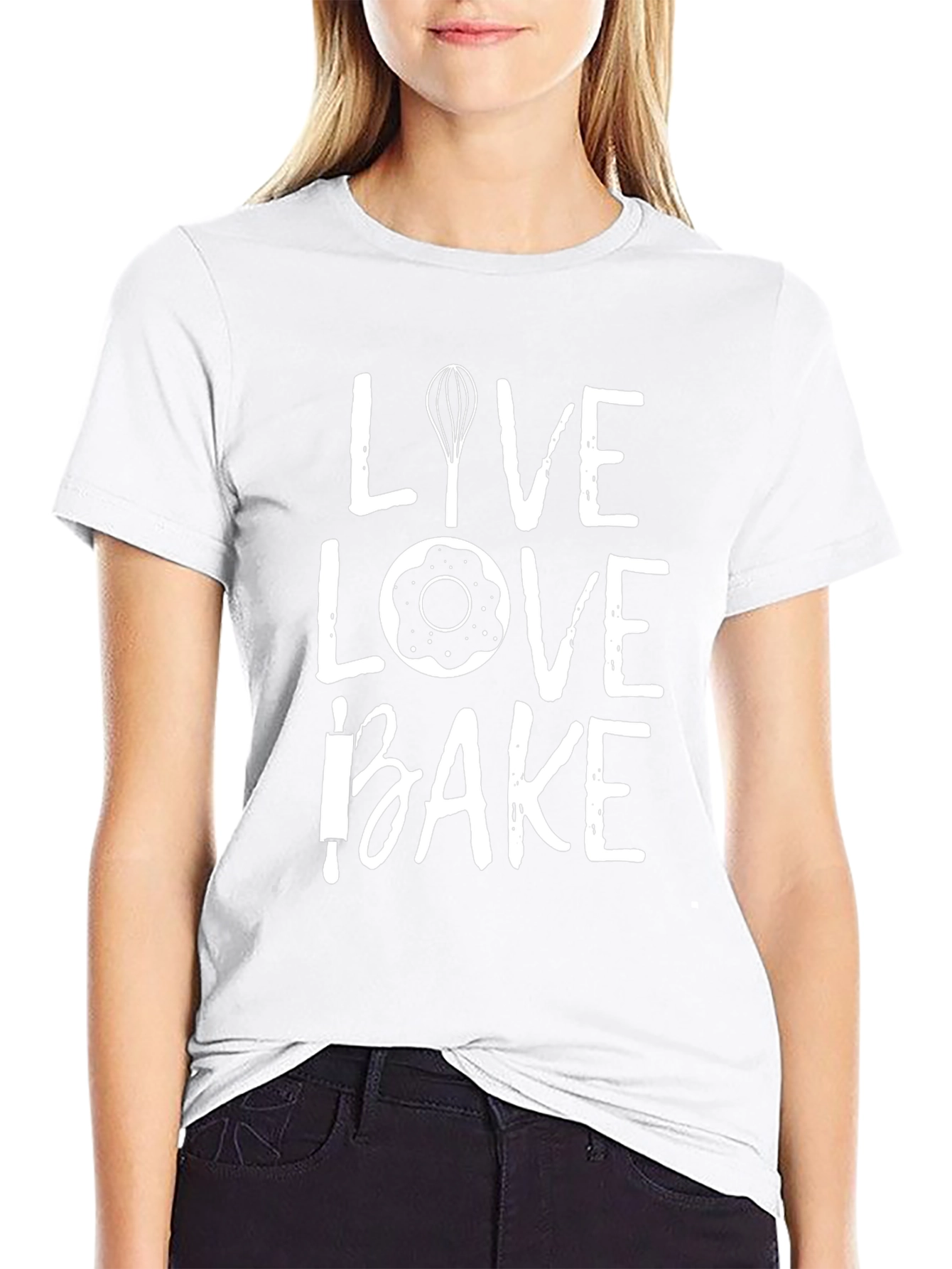 Live Love Bake T-Shirt - Baking Enthusiast Apparel