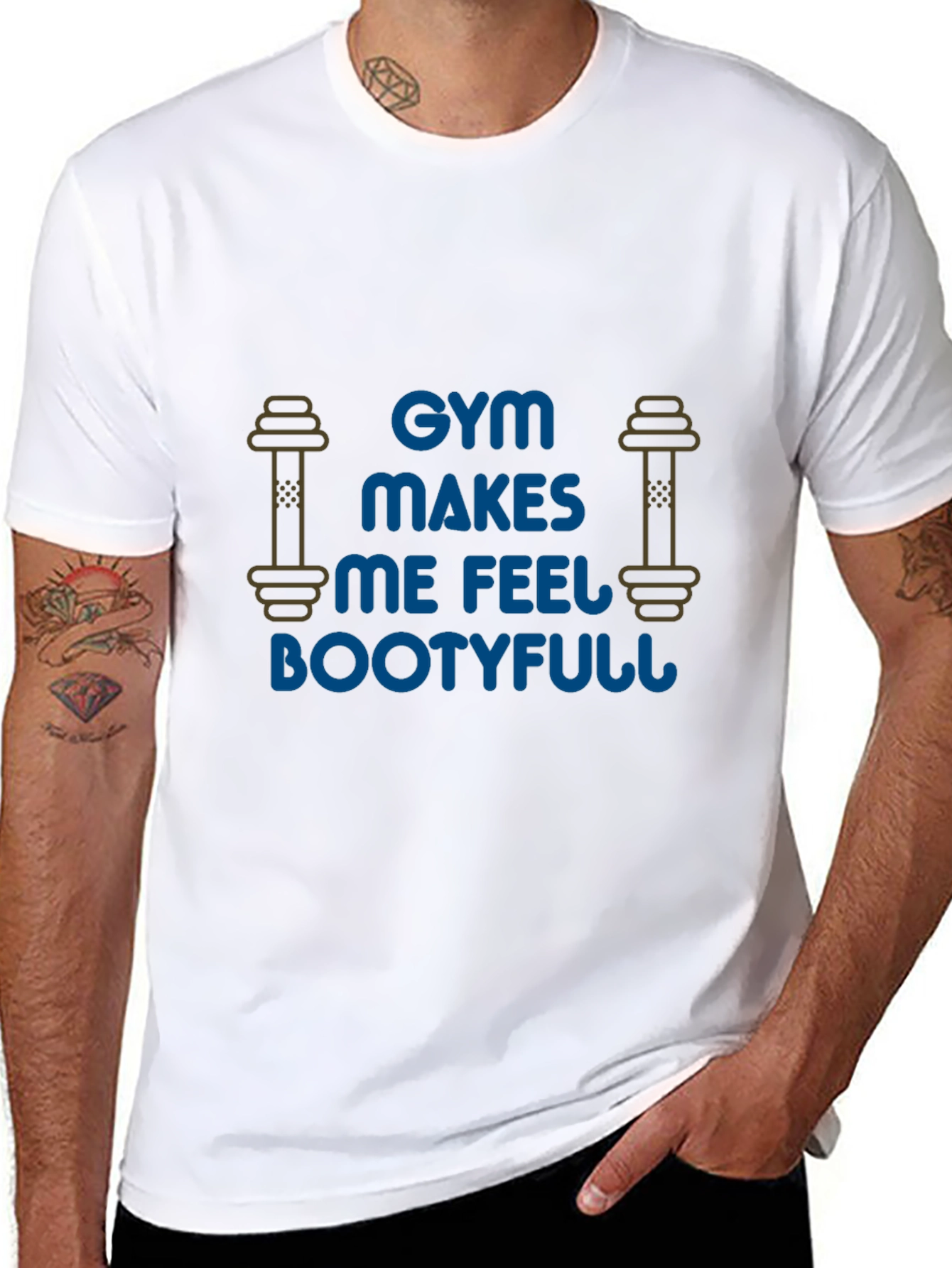 Gym Makes Me Feel Bootyfull Graphic T-Shirt