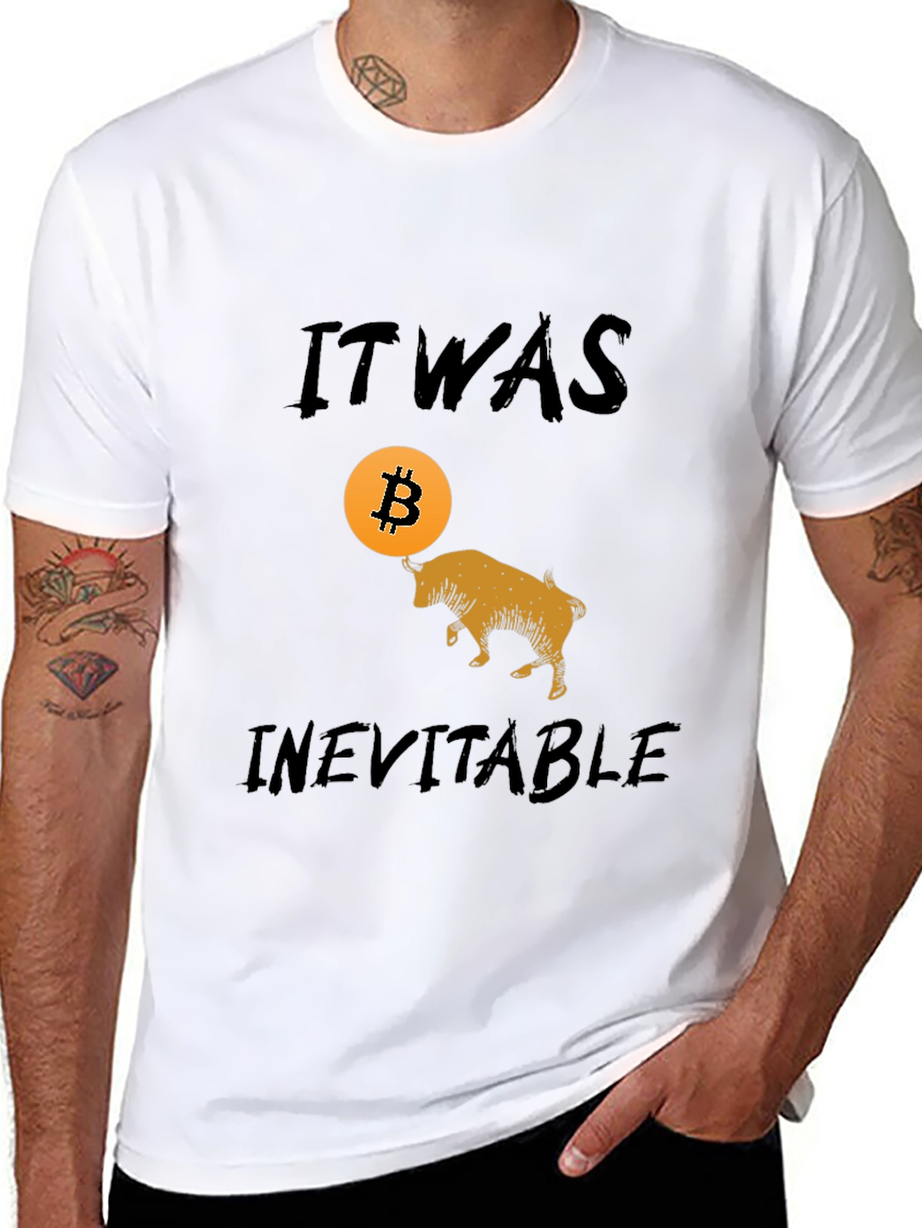 Bitcoin Bull Run Black T-Shirt - Inevitable Crypto Tee