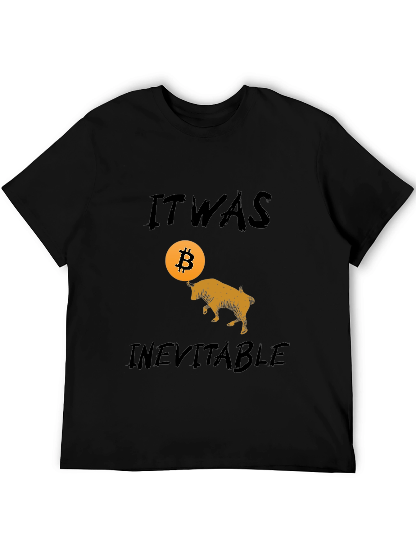 Bitcoin Bull Run Black T-Shirt - Inevitable Crypto Tee