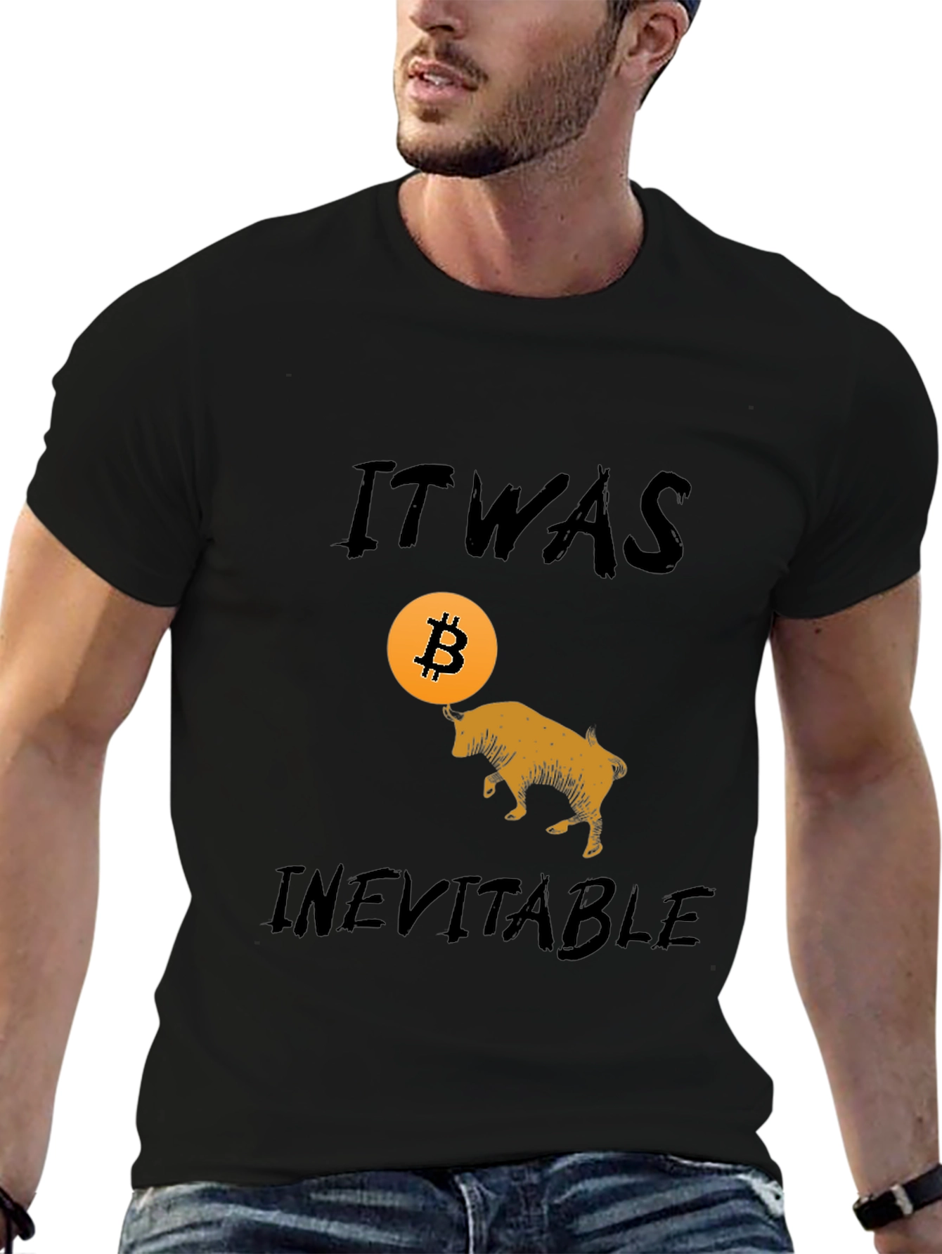 Bitcoin Bull Run Black T-Shirt - Inevitable Crypto Tee
