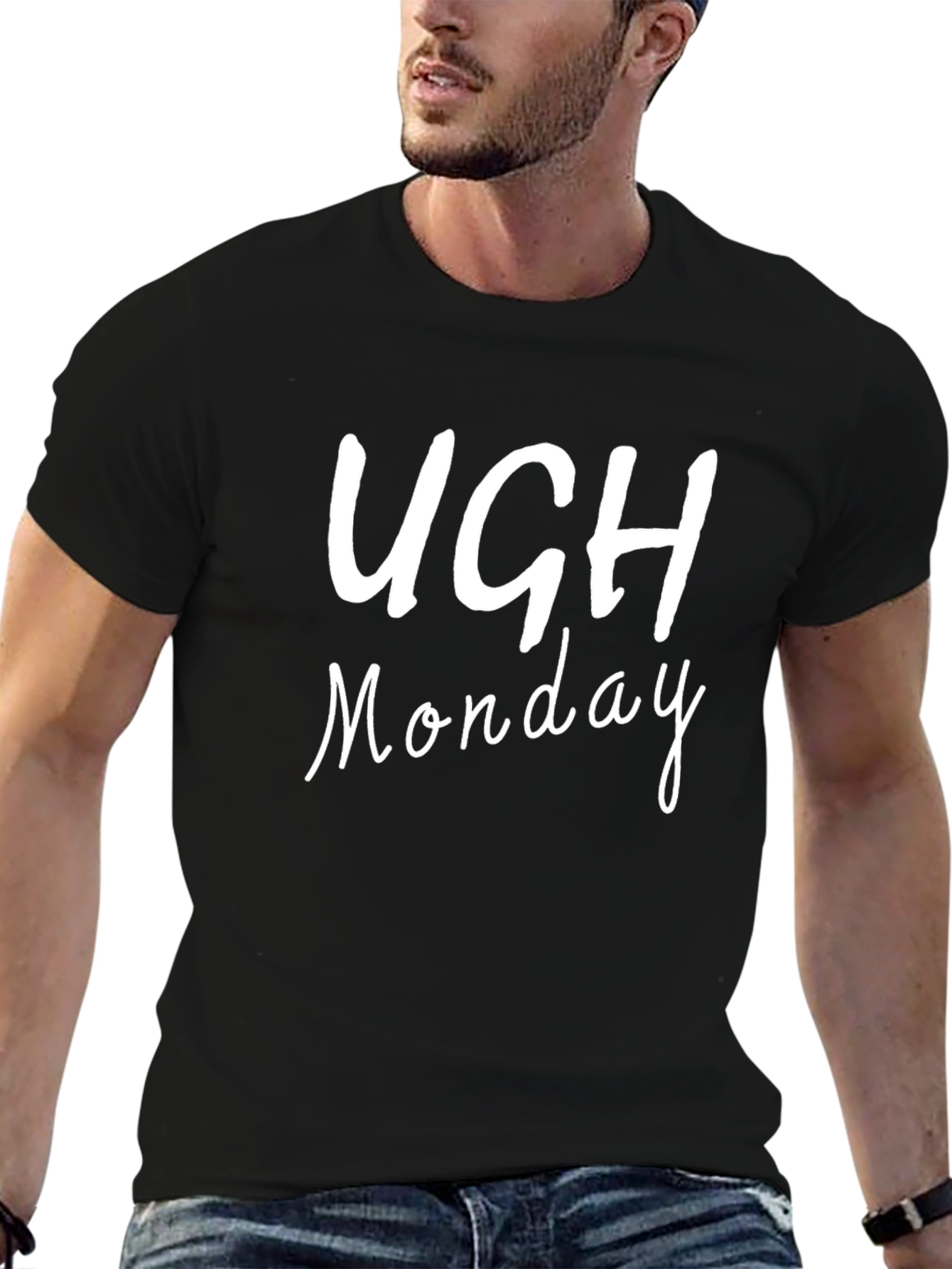 Ugh Monday Graphic Tee - Black T-Shirt