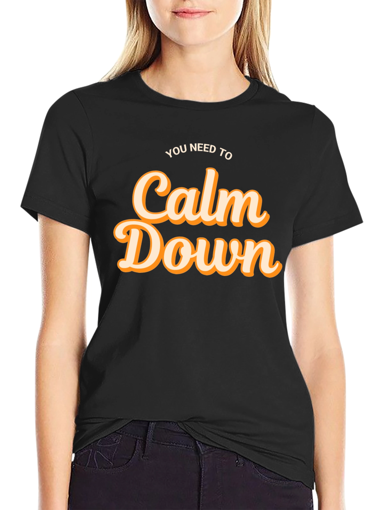 Calm Down Graphic Tee - Soft Cotton Comfort