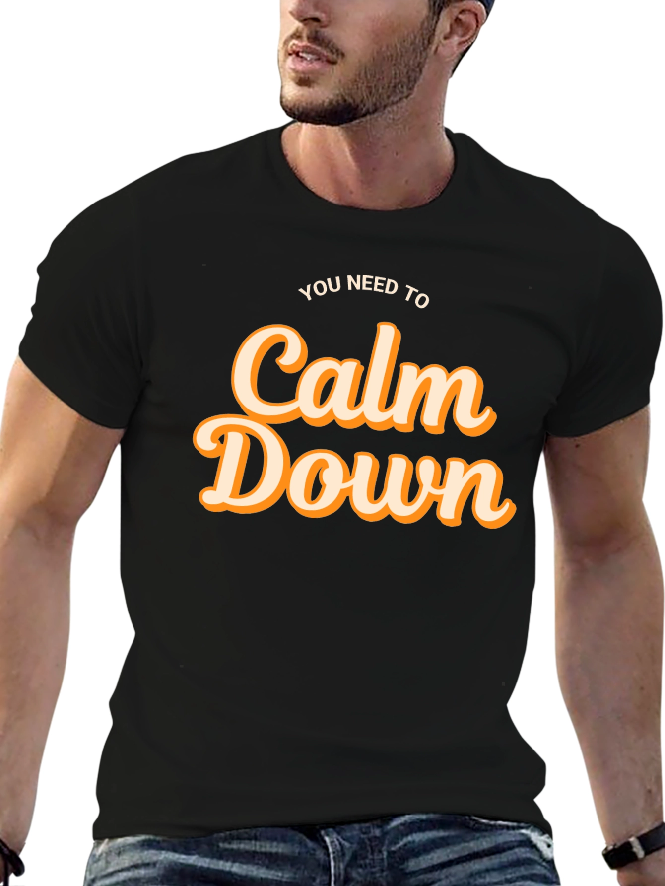 Calm Down Graphic Tee - Soft Cotton Comfort