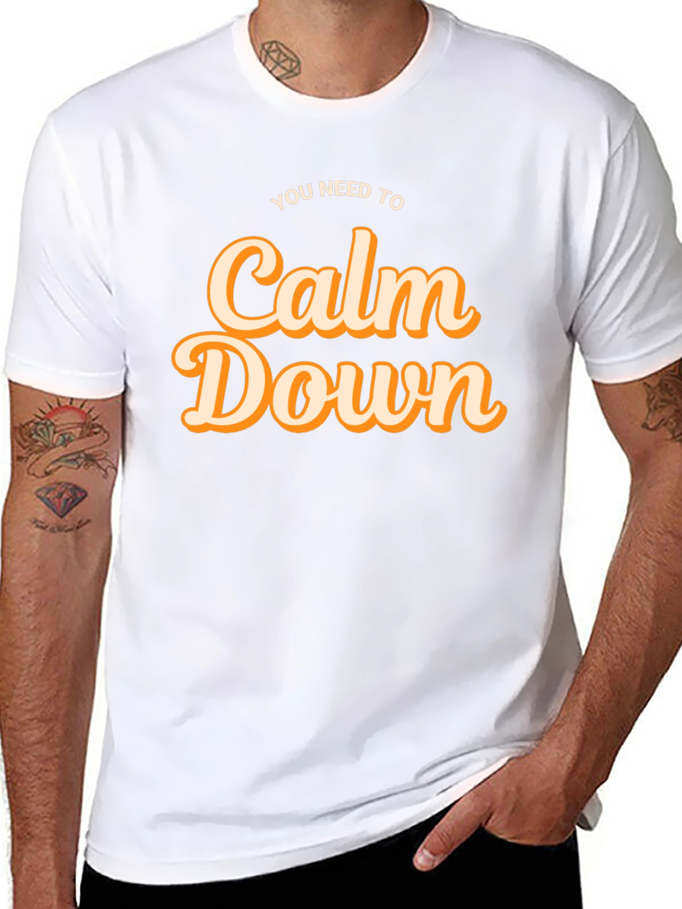 Calm Down Graphic Tee - Soft Cotton Comfort