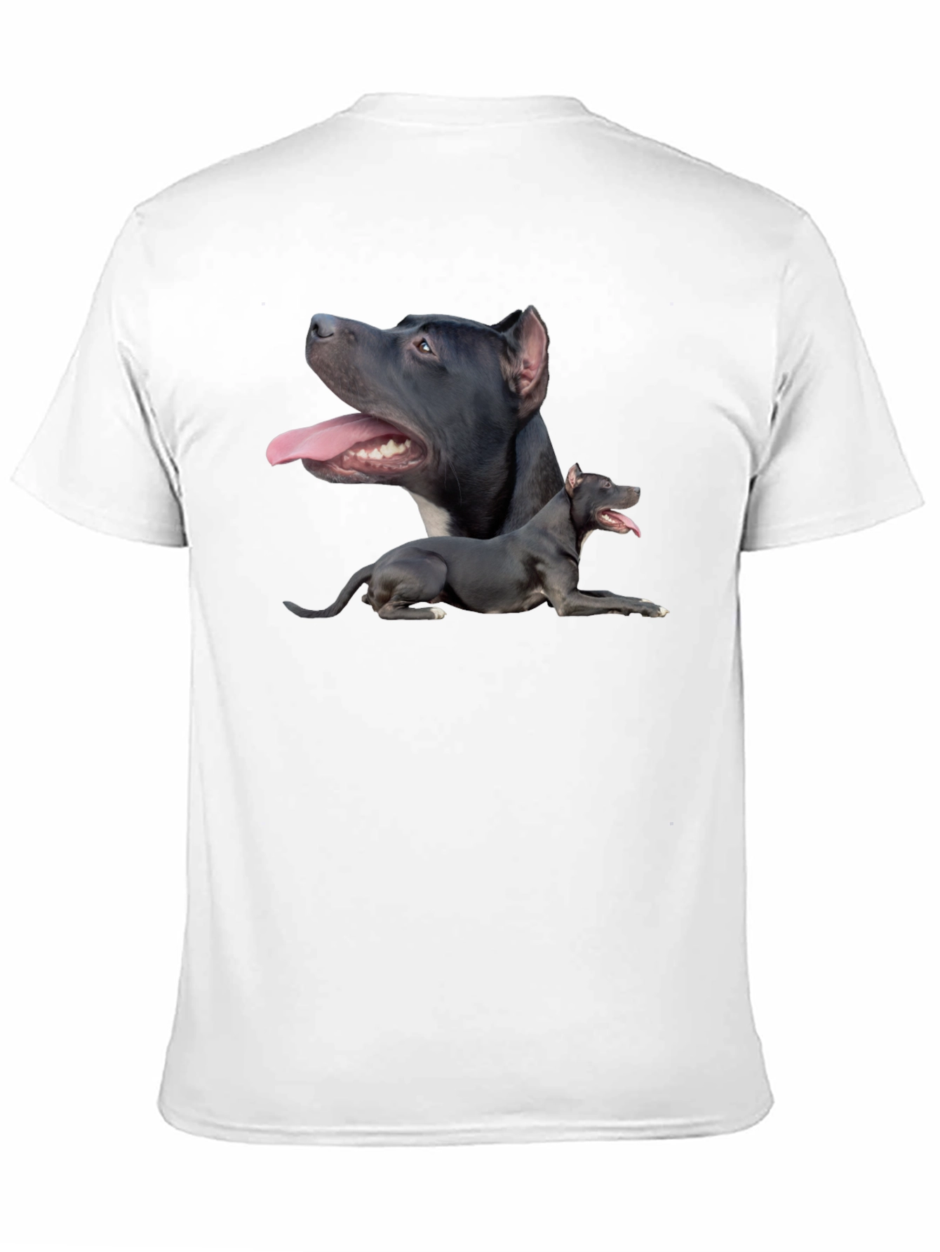 Pit Bull Dog Graphic Tee - Black Cotton T-Shirt