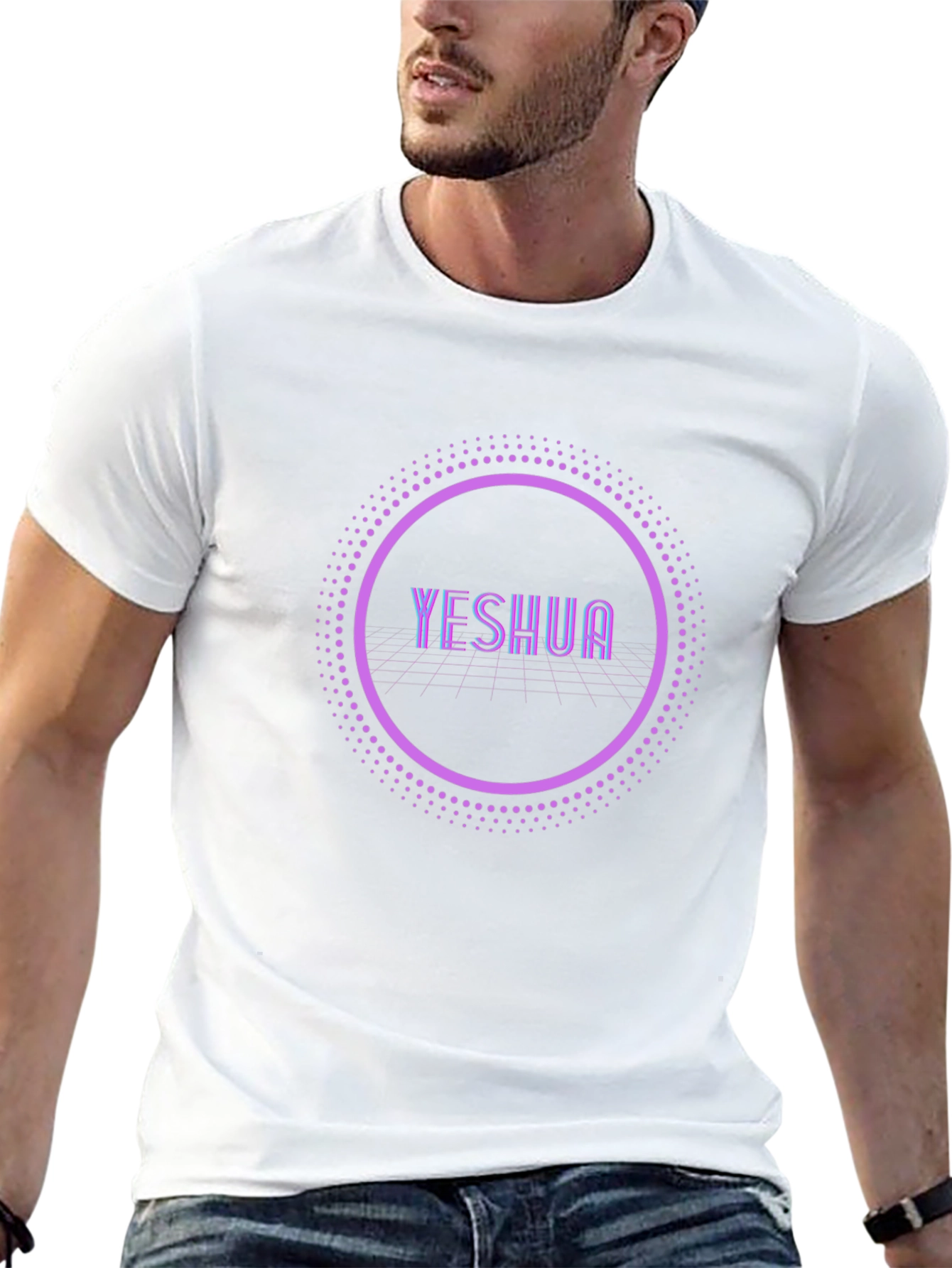 Yeshua Circle Design Black T-Shirt