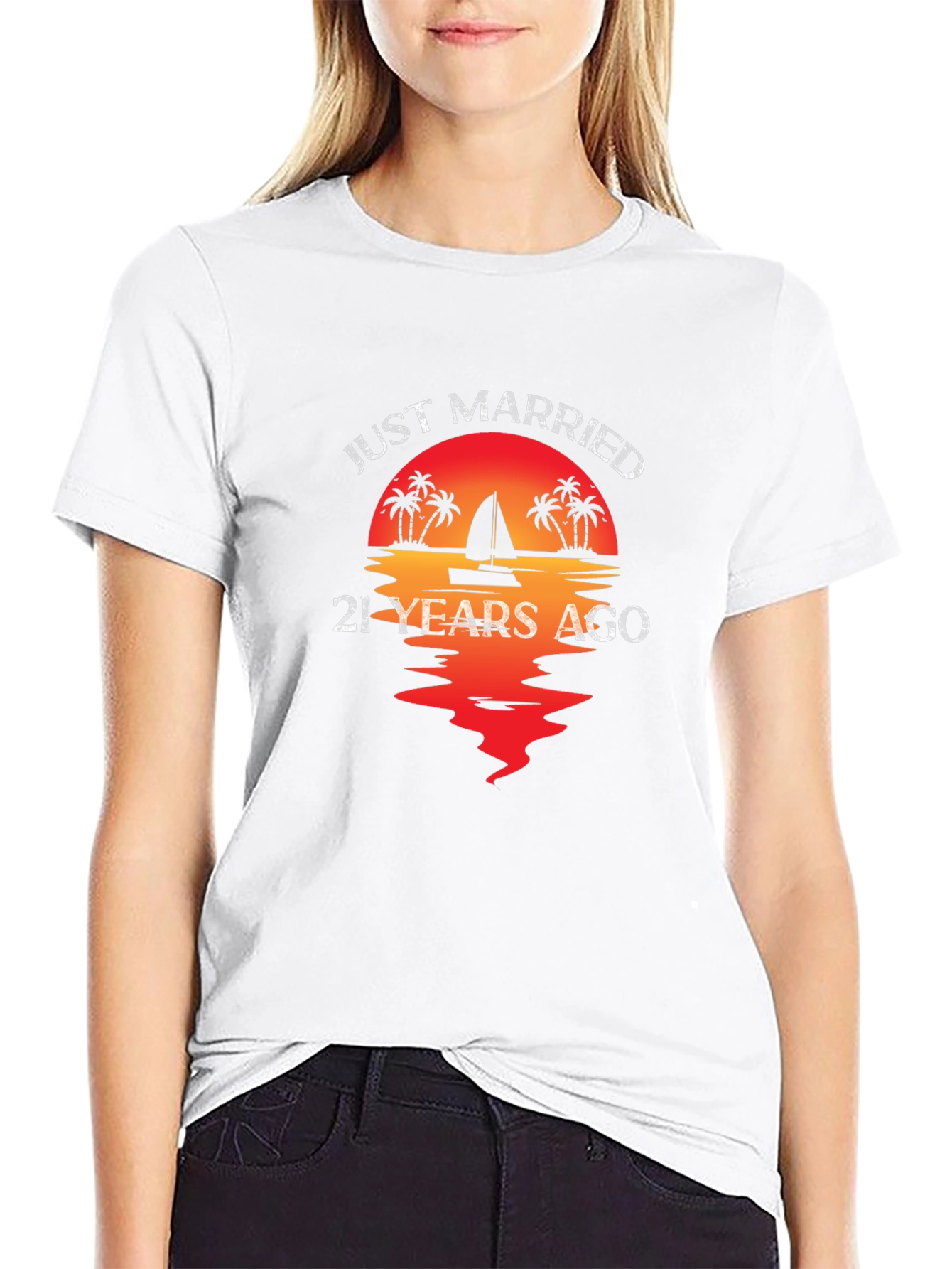 Just Married 21 Years Ago T-Shirt