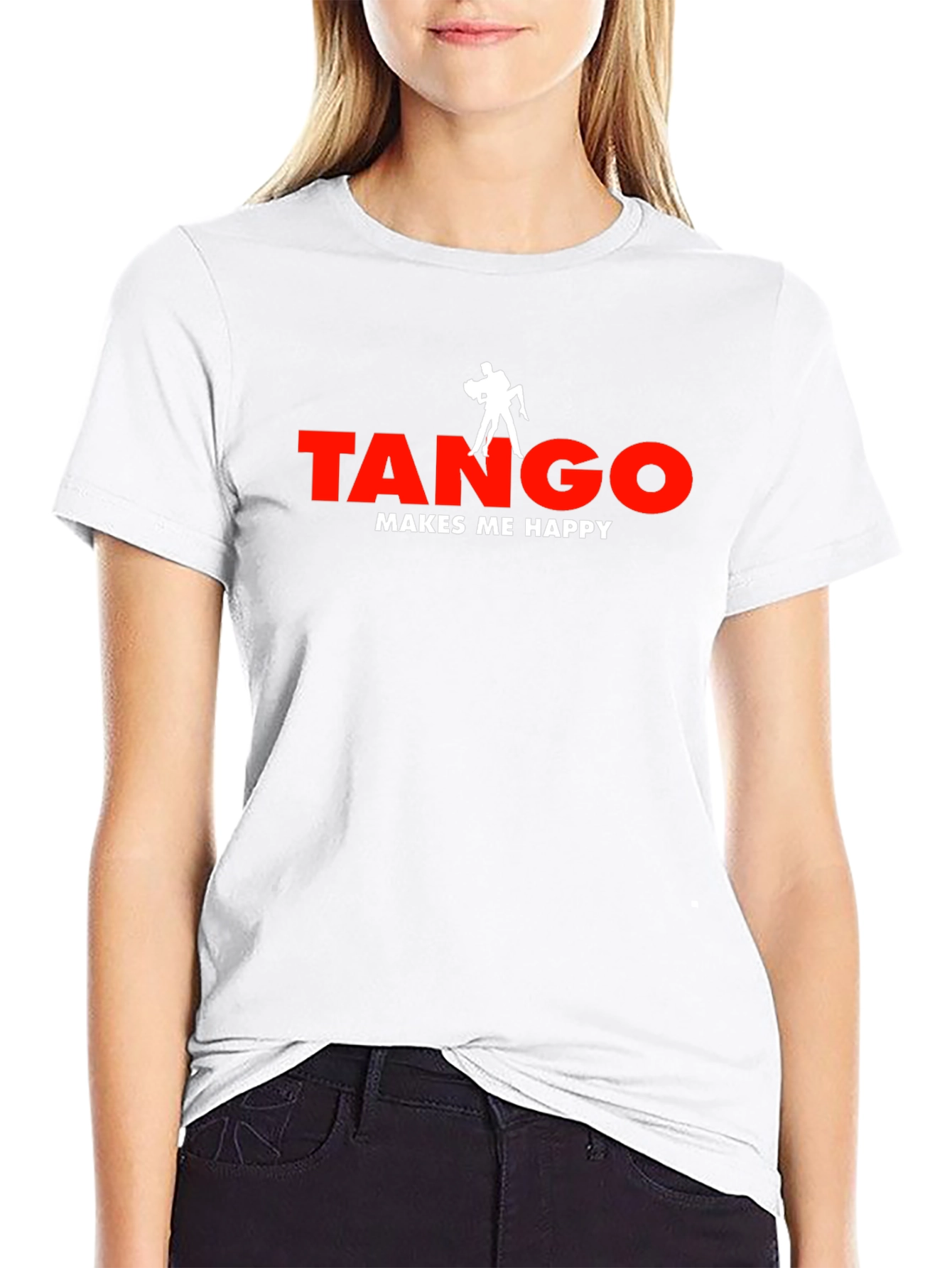 Tango Makes Me Happy Black T-Shirt