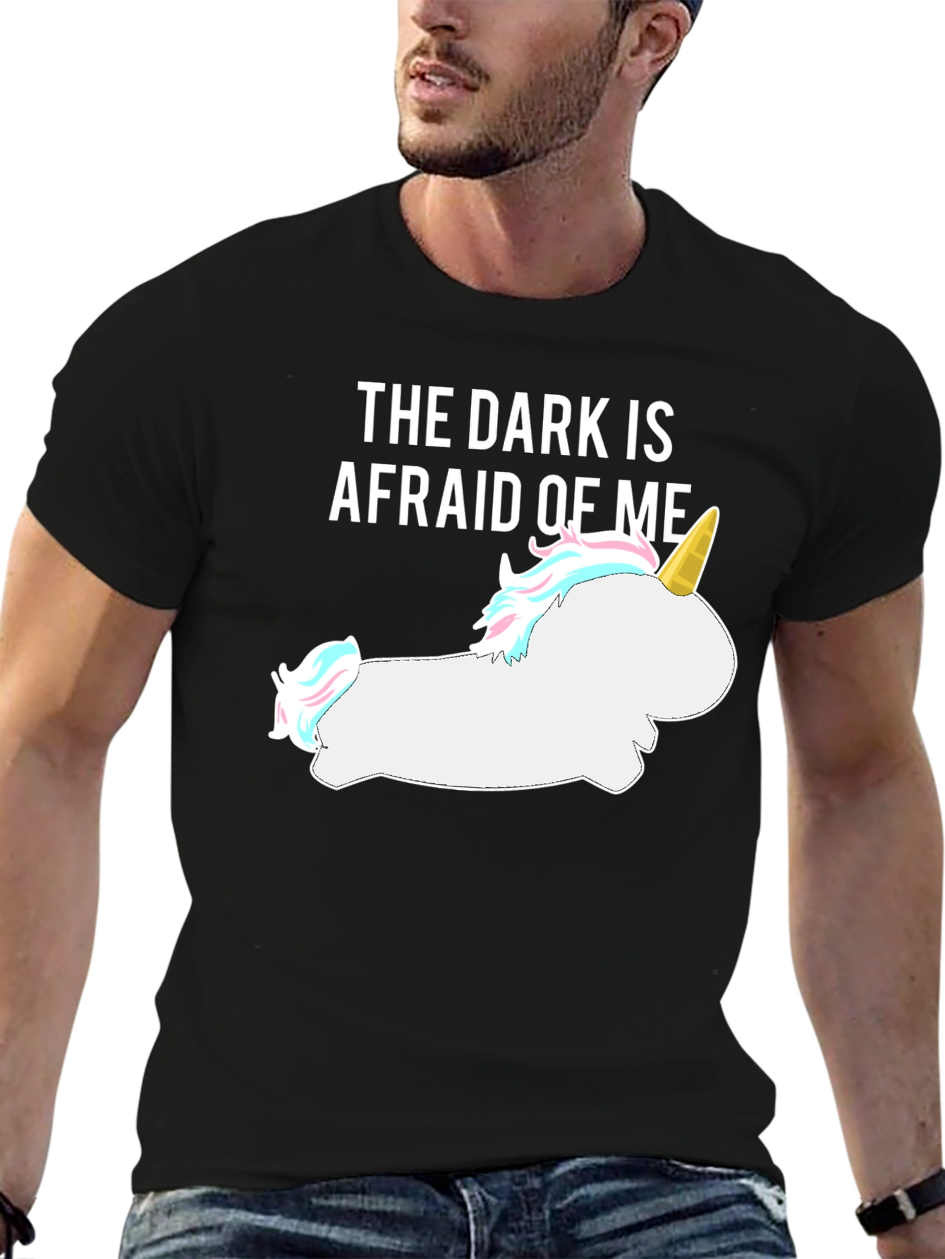 Darkness Afraid Unicorn Tee