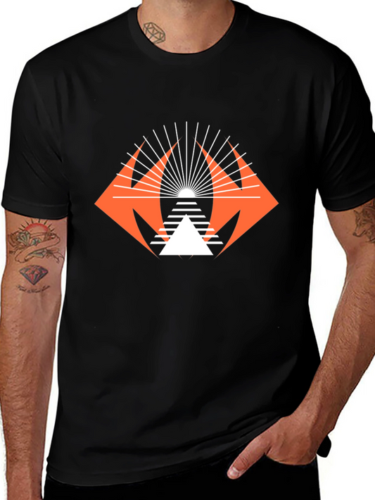 Geometric Graphic Tee - Modern Streetwear