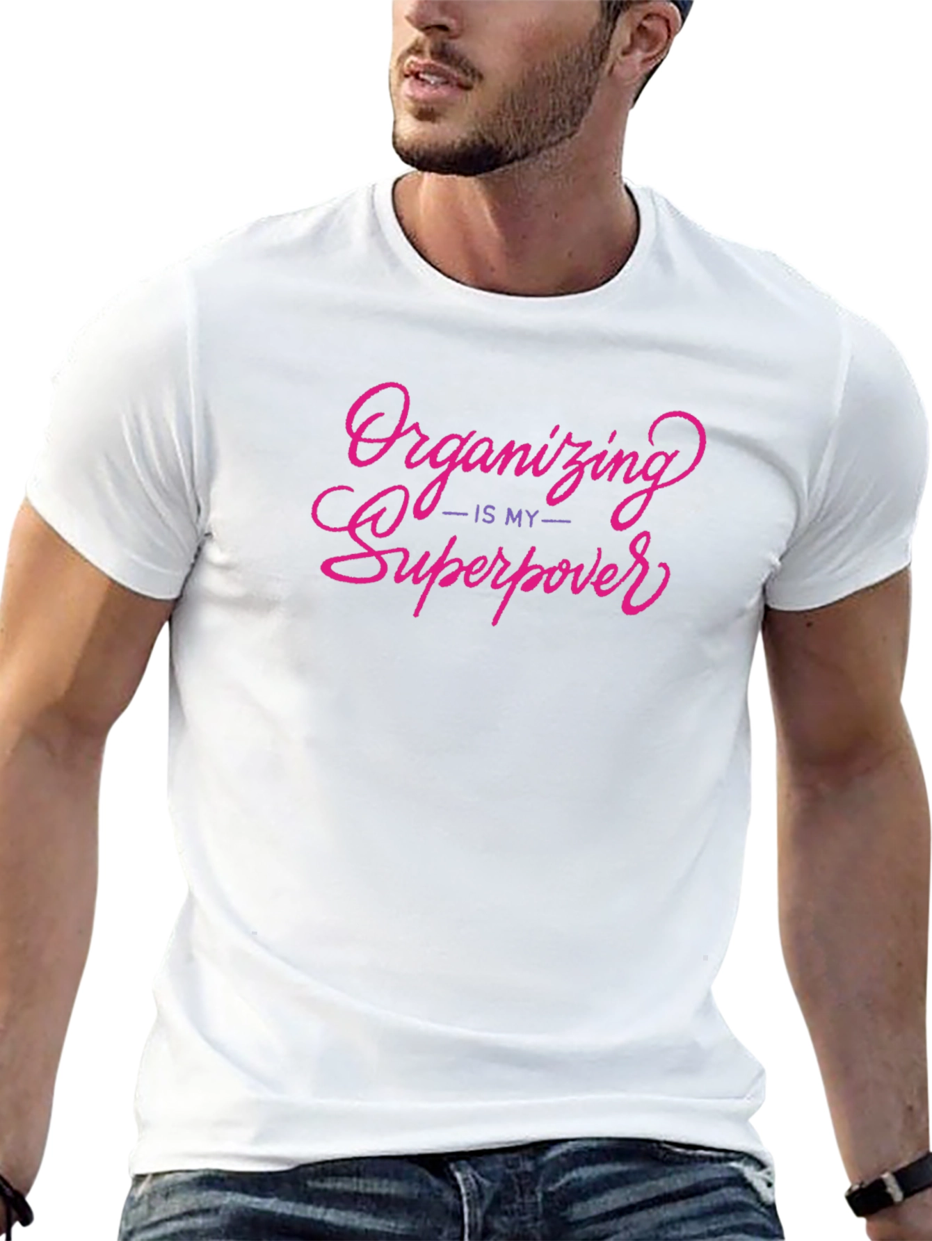 Organizing Is My Superpower Black T-Shirt