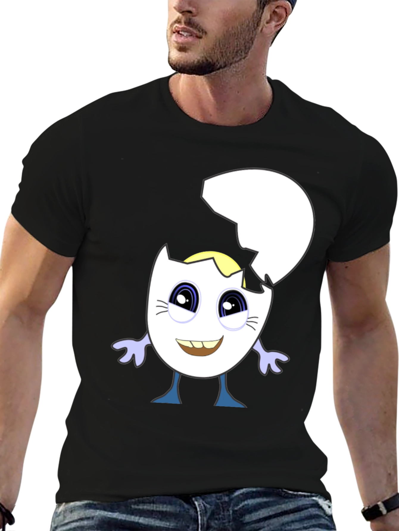 Cracked Egg Character Graphic Tee