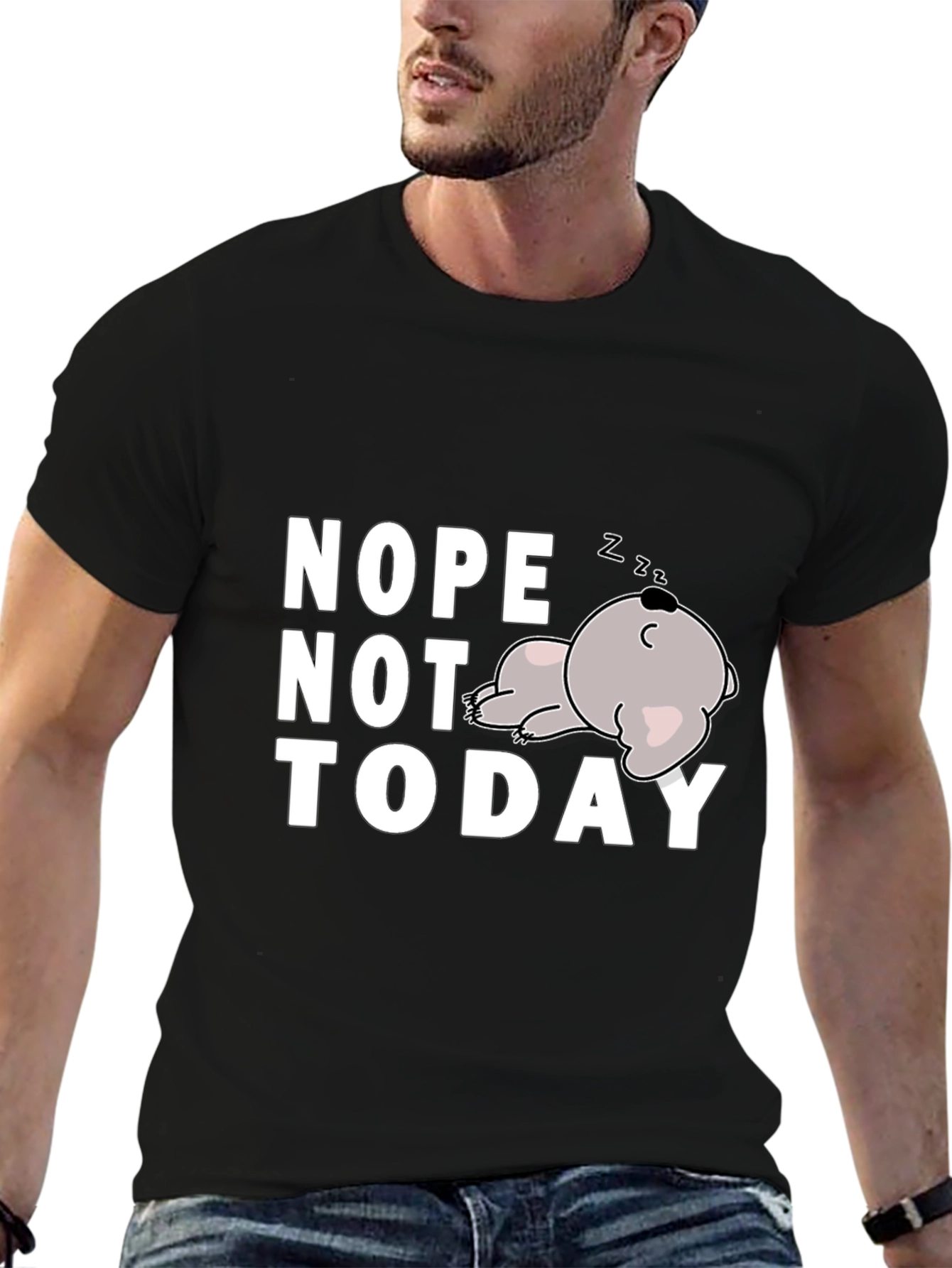 Nope Not Today Funny Graphic T-Shirt