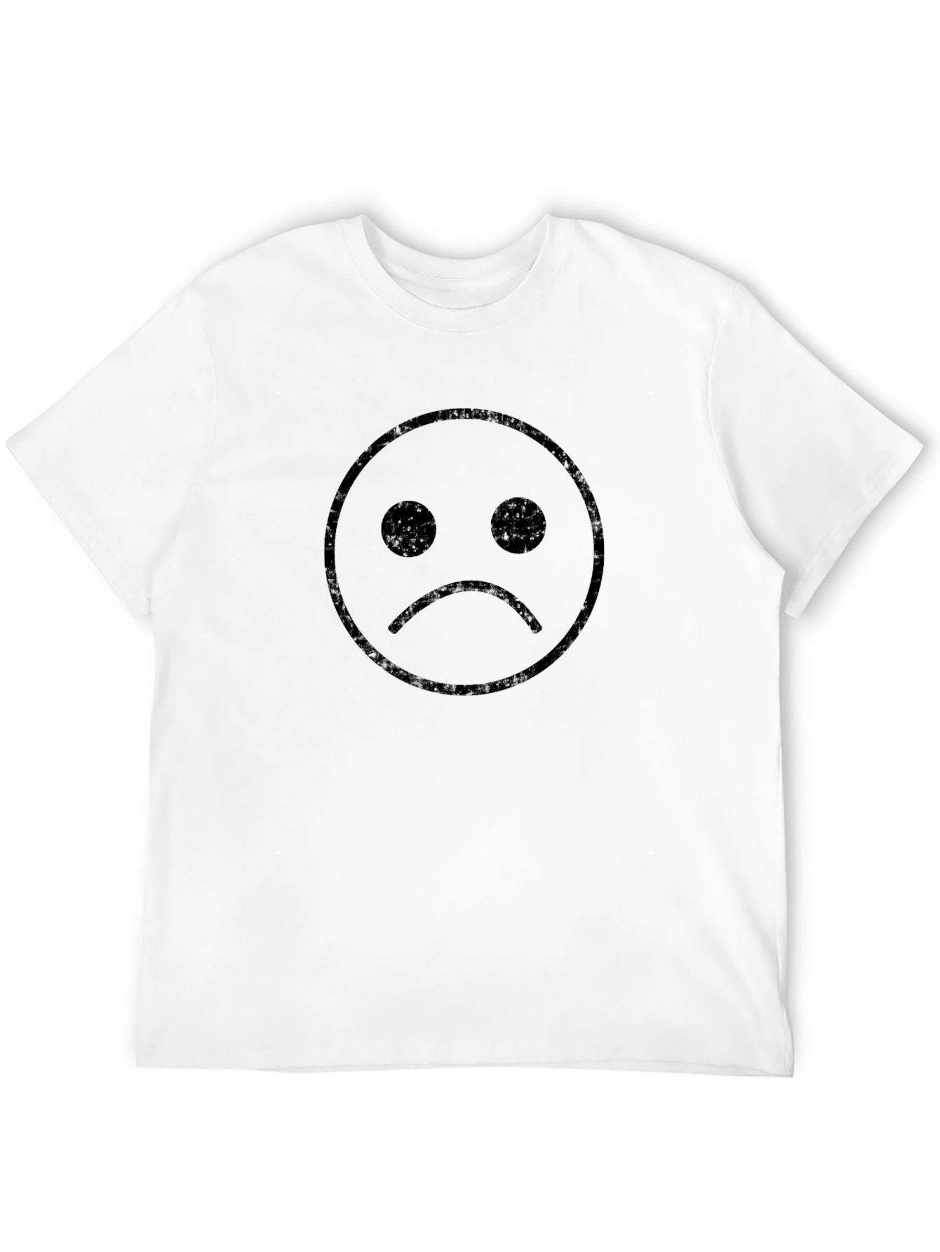 Sad Face Black Graphic Tee - Unisex